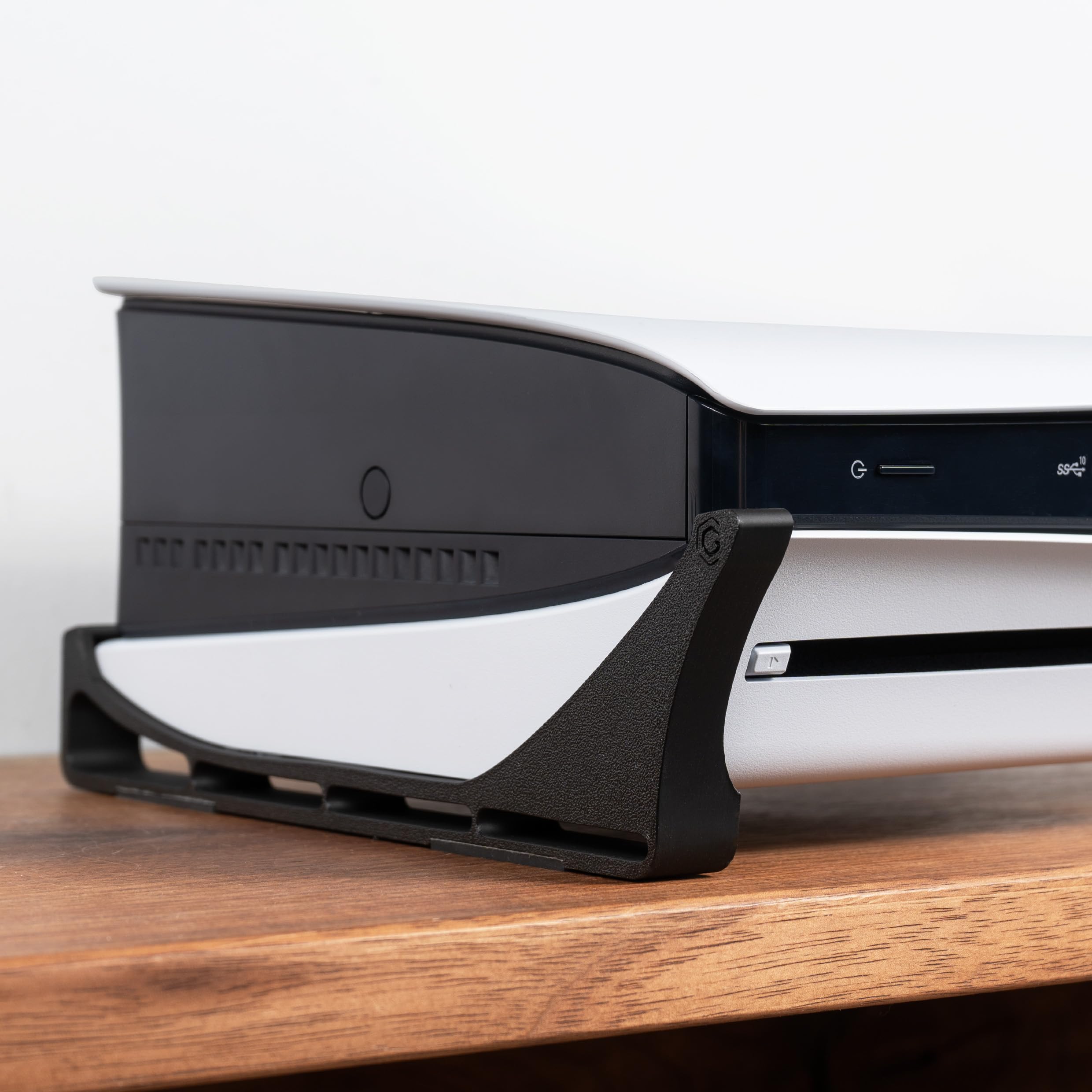 Glistco PS5 Slim Horizontal Stand - Compatible with Disc Edition (Black) - Perfect for Gaming Setup & Console Organization