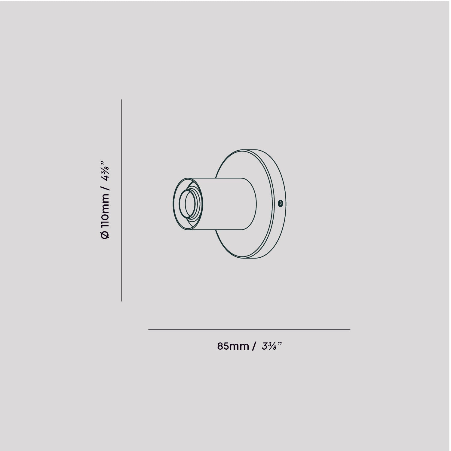 Modern Graphite Lochan Wall Light - Sleek Indoor/Outdoor Sconce for Bedroom, Hallway & Patio Lighting