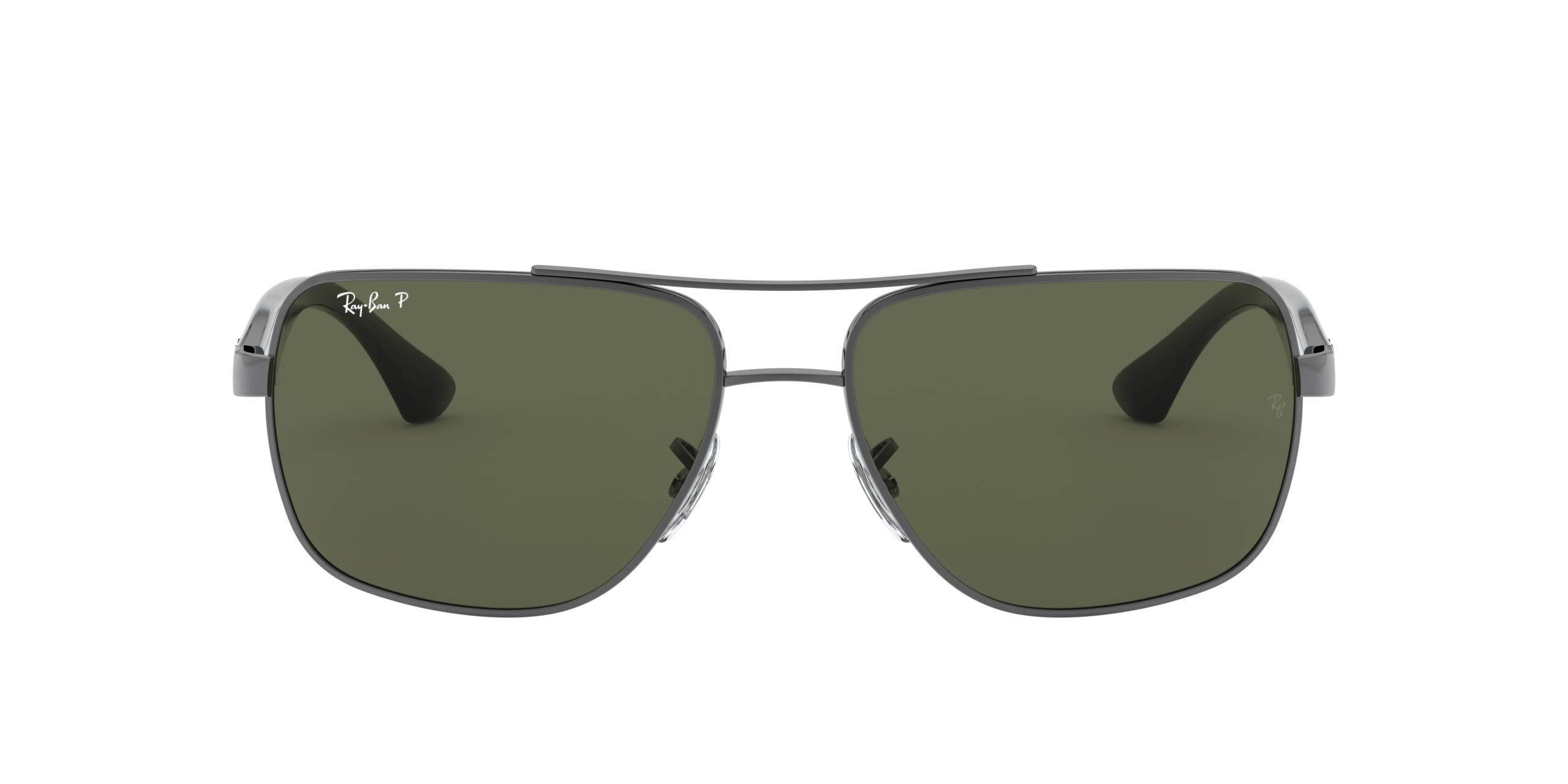 Ray-Ban RB3483 Metal Square Sunglasses for Men - Classic Aviator Style, UV Protection, Lightweight & Durable - Perfect for Driving, Travel & Outdoor Activities