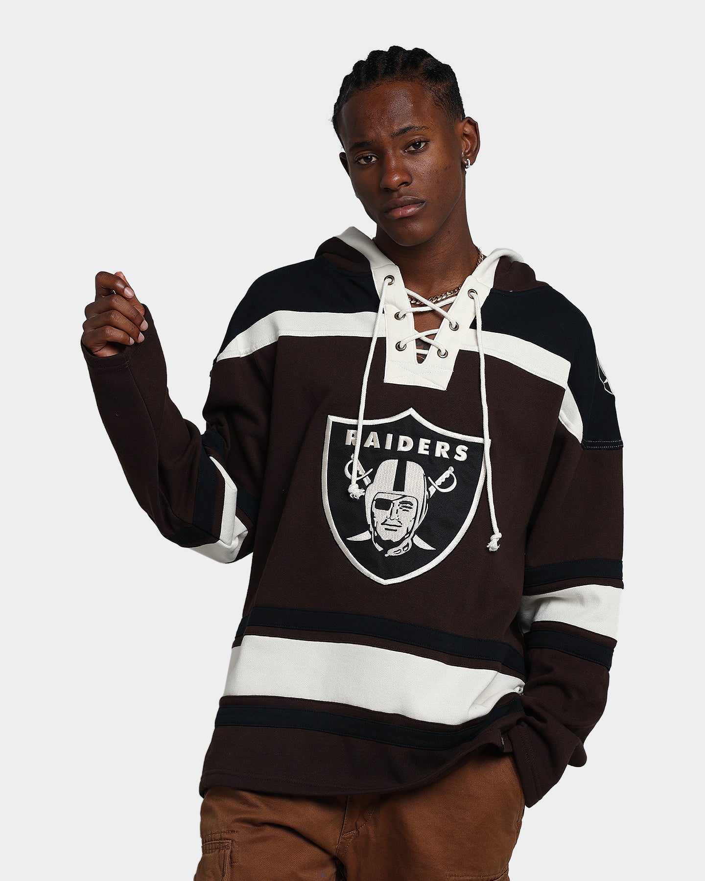 47 Brand Las Vegas Raiders Superior Lacer Hoodie Brown - NFL Fan Apparel for Game Day & Casual Wear