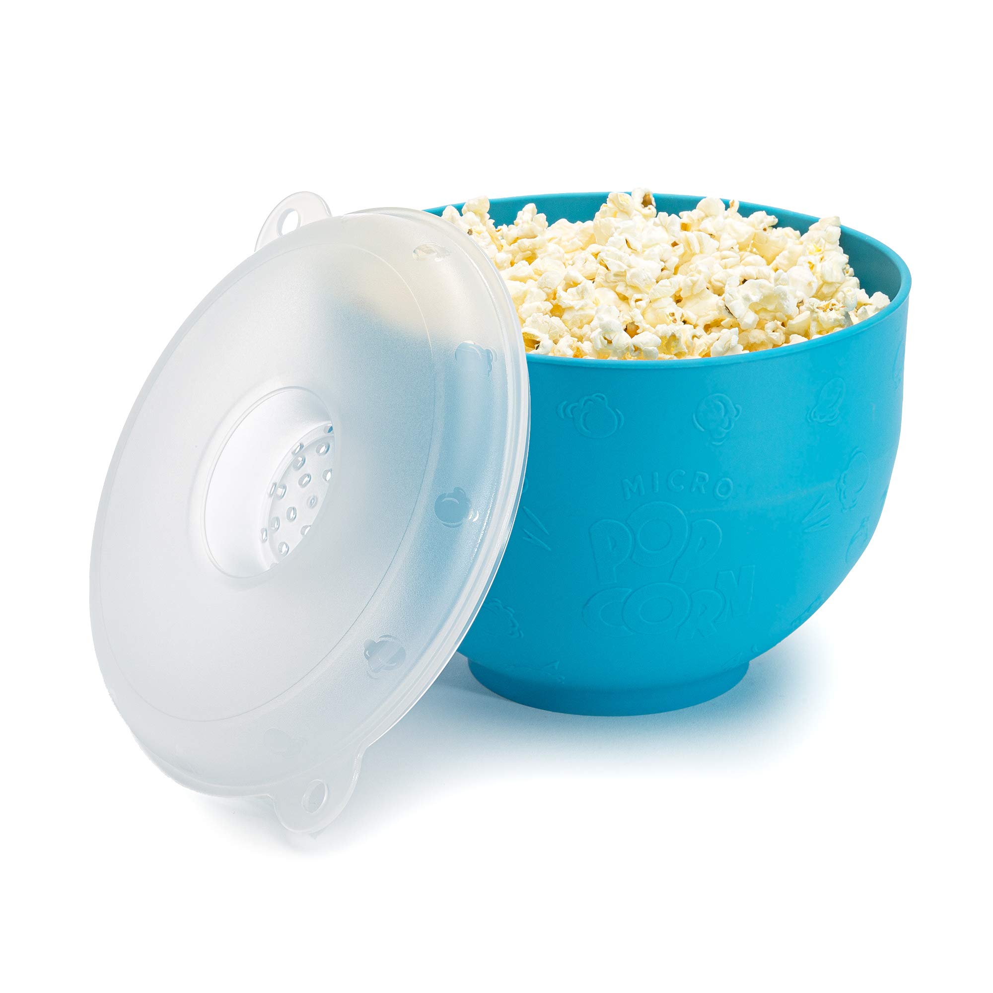 Goodful Collapsible Silicone Popcorn Popper - BPA-Free Microwave Popcorn Maker Bowl (Blue) - Perfect for Movie Nights, Snack Time & Healthy Air-Popped Popcorn at Home