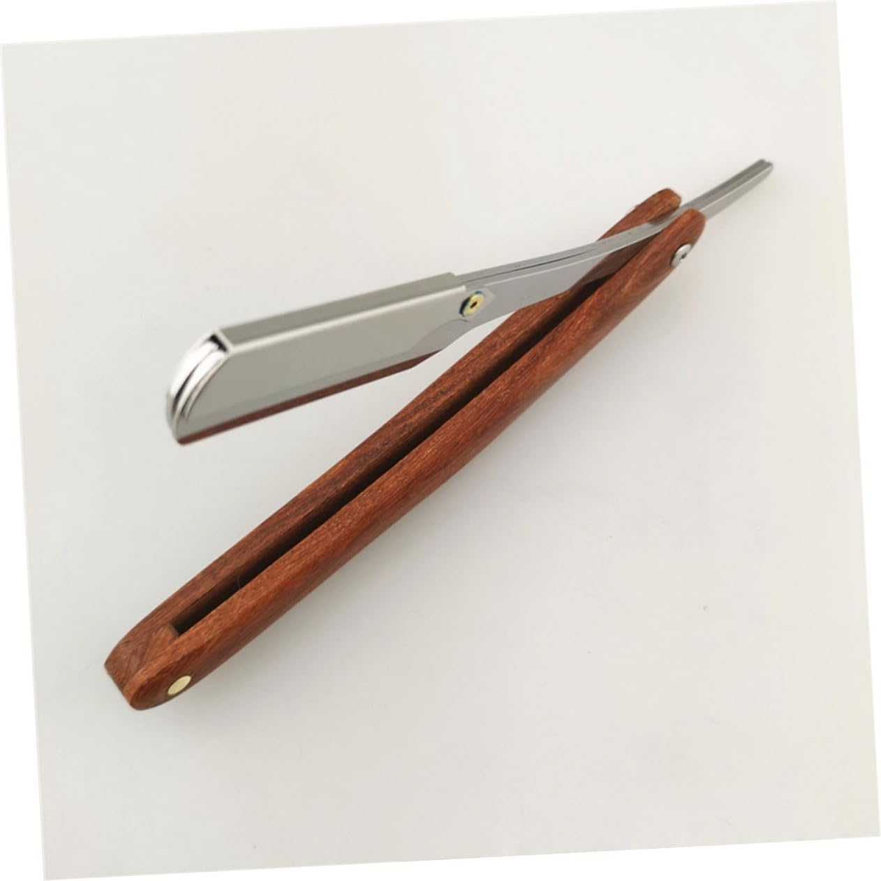 Classic Straight Razor for Men - Professional Metal Blade Manual Shaver for Barbers & Salons | Easy-Open Guard | Perfect for Close Shaves & Grooming at Home or Salon