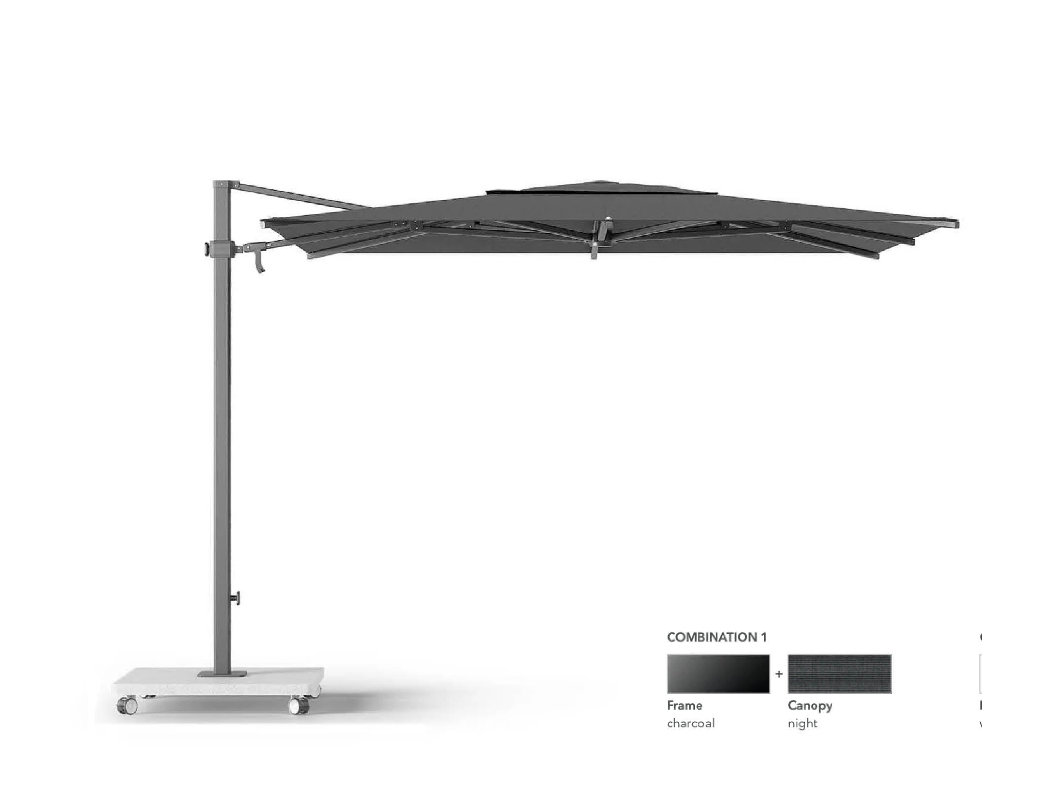 LUX 301 3m Outdoor Patio Umbrella with Heavy Duty Base - Waterproof Sun Shade for Garden, Poolside & Backyard (Clearance Sale) - Perfect for Outdoor Dining, Lounging and Summer Parties
