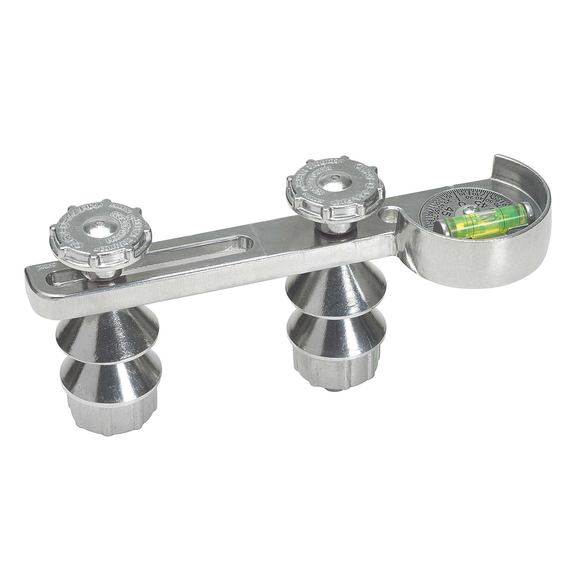 Jackson Safety 14786 Curv O Mark #20 Aluminum Dual Angle Flange Level - High Precision Leveling Tool for Construction, Carpentry & Metalworking Projects