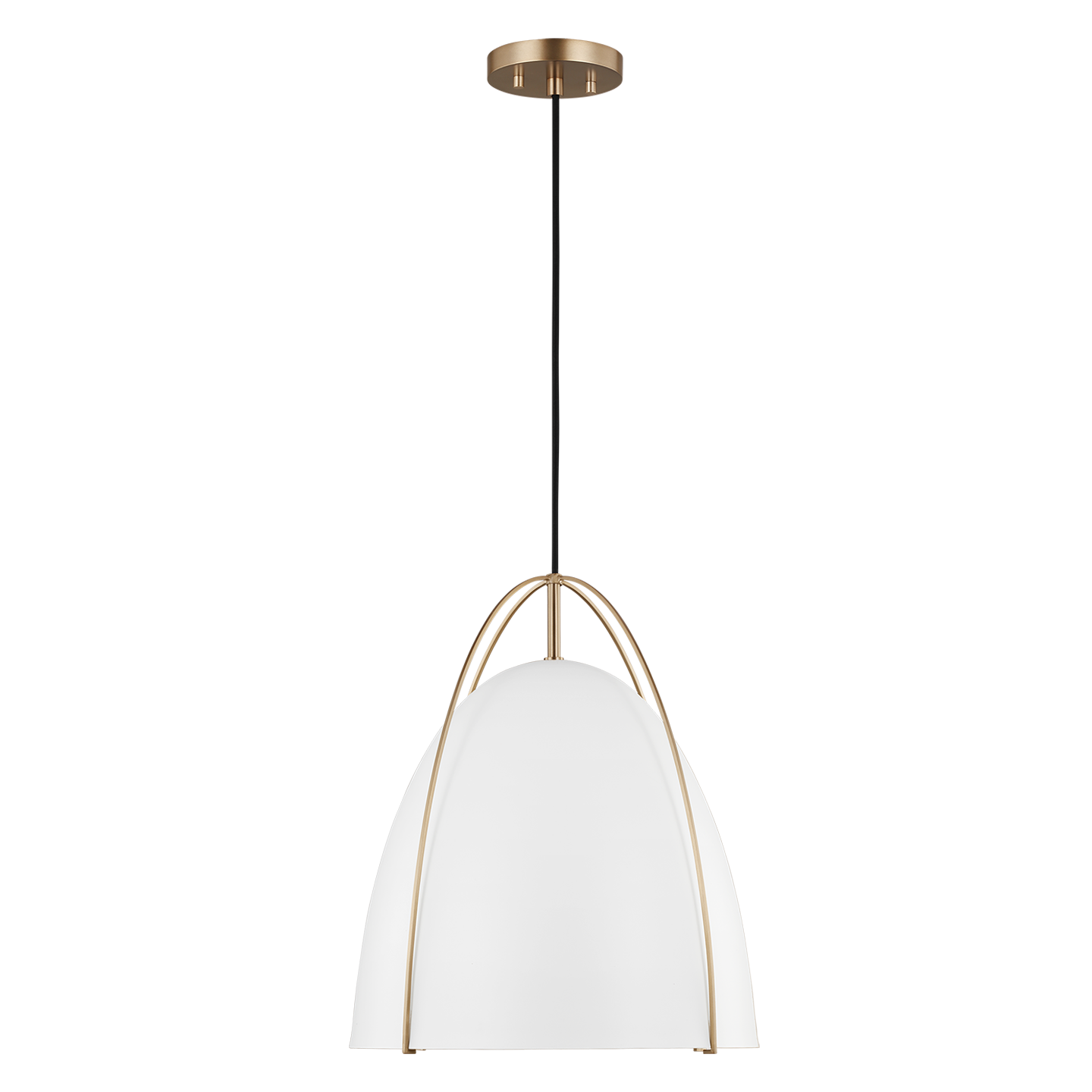 Chantel Matte White Pendant Light - Modern Minimalist Ceiling Fixture for Dining Room, Bedroom & Living Room Lighting