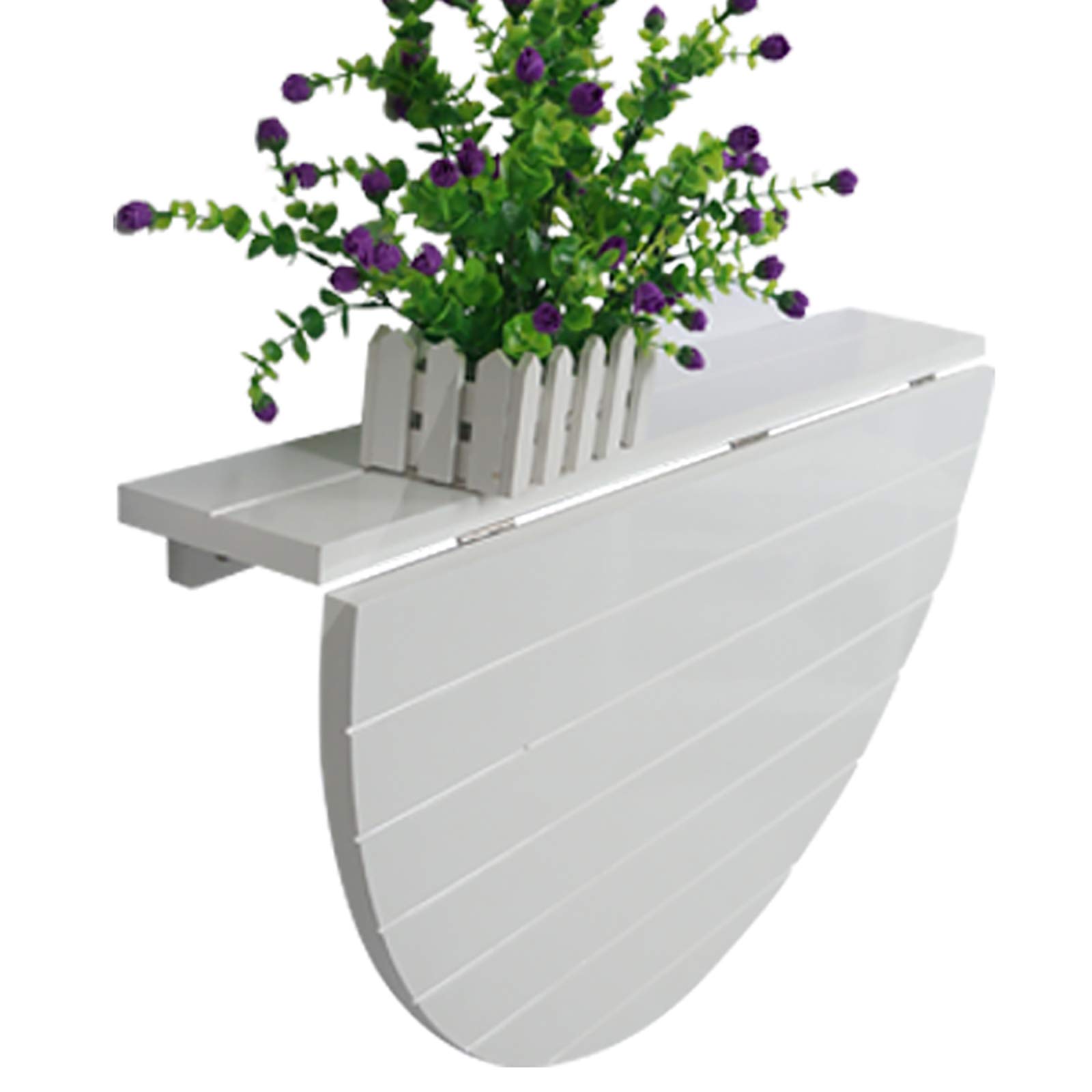 Space Saving Hanging Table - Wall Mounted Drop Leaf Folding Desk, Compact Floating Laptop Workstation for Small Spaces - Perfect for Study, Bedroom, Bathroom or Balcony (White) | Ideal for Apartments, Dorms & Tiny Homes