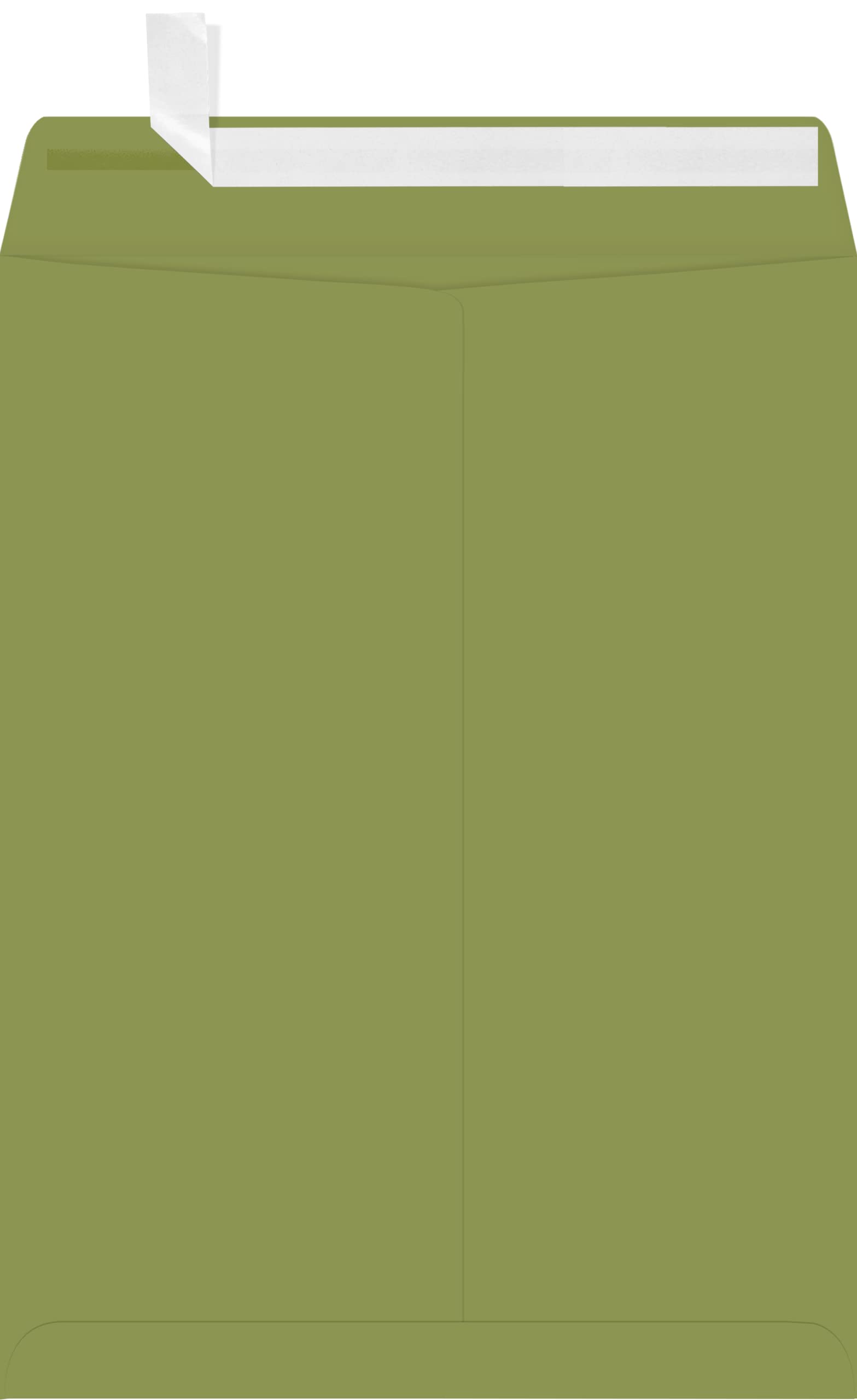 LUXPaper 9 x 12 Open End Peel & Press Envelopes - Avocado Green, 70lb Text Weight, Pack of 250 | Perfect for Mailing, Business Correspondence, Wedding Invitations & Greeting Cards