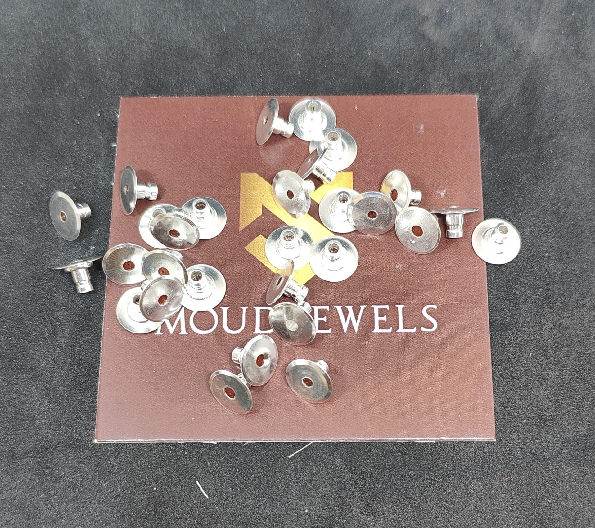 50 Pcs Silver Bullet Earring Backs - Premium Metal & Silicone Earring Stoppers for Secure Fit - Silver Plated Brass Clutch Backs - Ideal for Stud Earrings, Daily Wear & Sensitive Ears