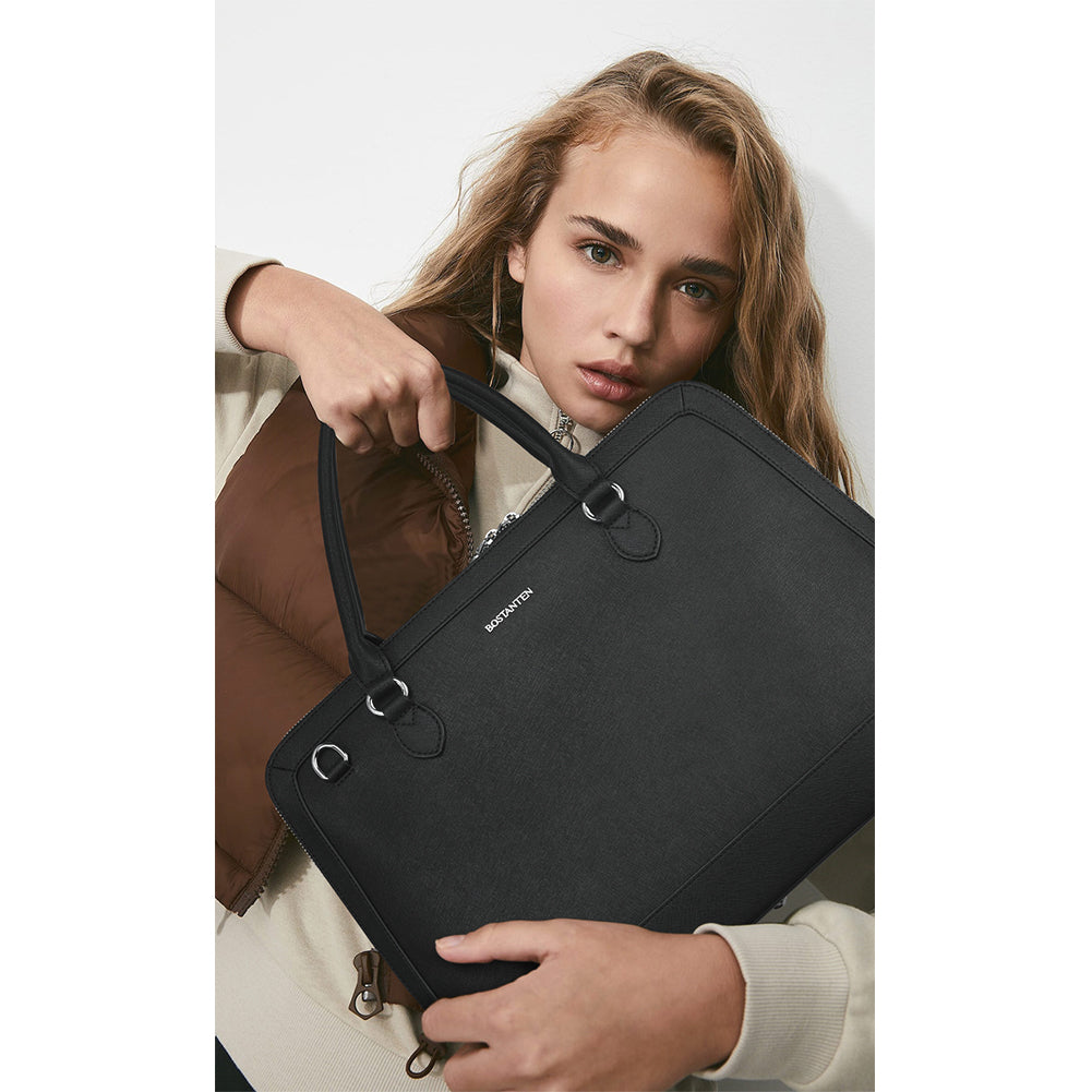 Jasmina Genuine Leather Laptop Briefcase for Business Professionals - Stylish & Durable Office Work Bag for Men & Women - Perfect for Business Travel, Meetings & Daily Commute
