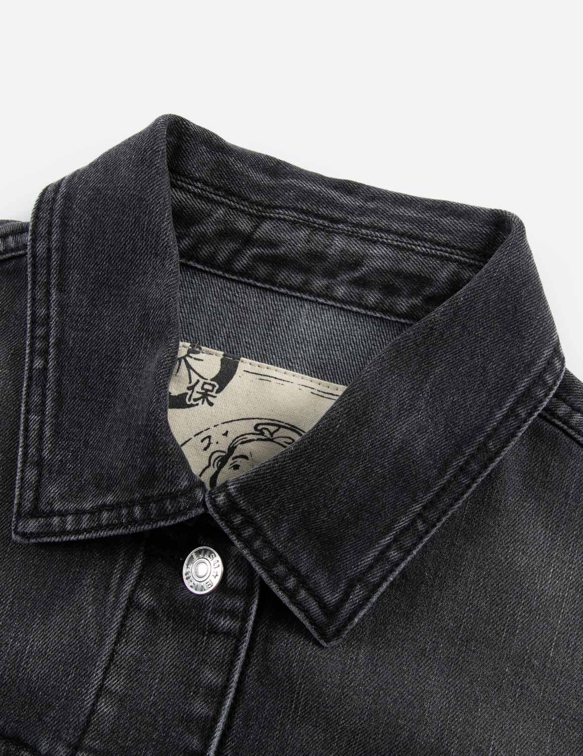 Stylish Logo Embroidered Seagull Denim Jacket for Men & Women - Perfect for Casual Outfits, Streetwear & Outdoor Activities