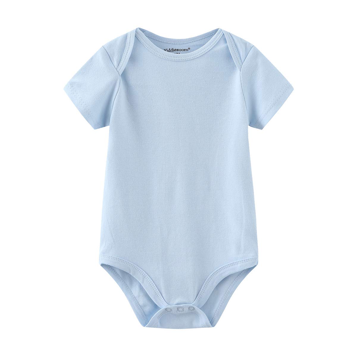 Kiddiezoom Newborn Baby Unisex Cotton One-Piece Bodysuits - 5-Pack Soft Infant Rompers for Boys & Girls - Perfect Baby Shower Gift & Everyday Comfort Wear