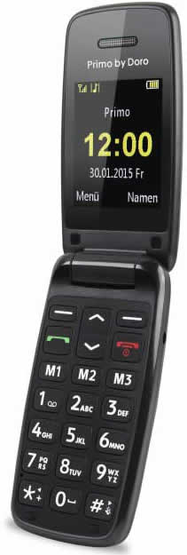 Doro Primo 401 Unlocked Mobile Phone - Senior Friendly Flip Phone with Big Buttons & Hearing Aid Compatibility - Perfect for Elderly Users & Emergency Use