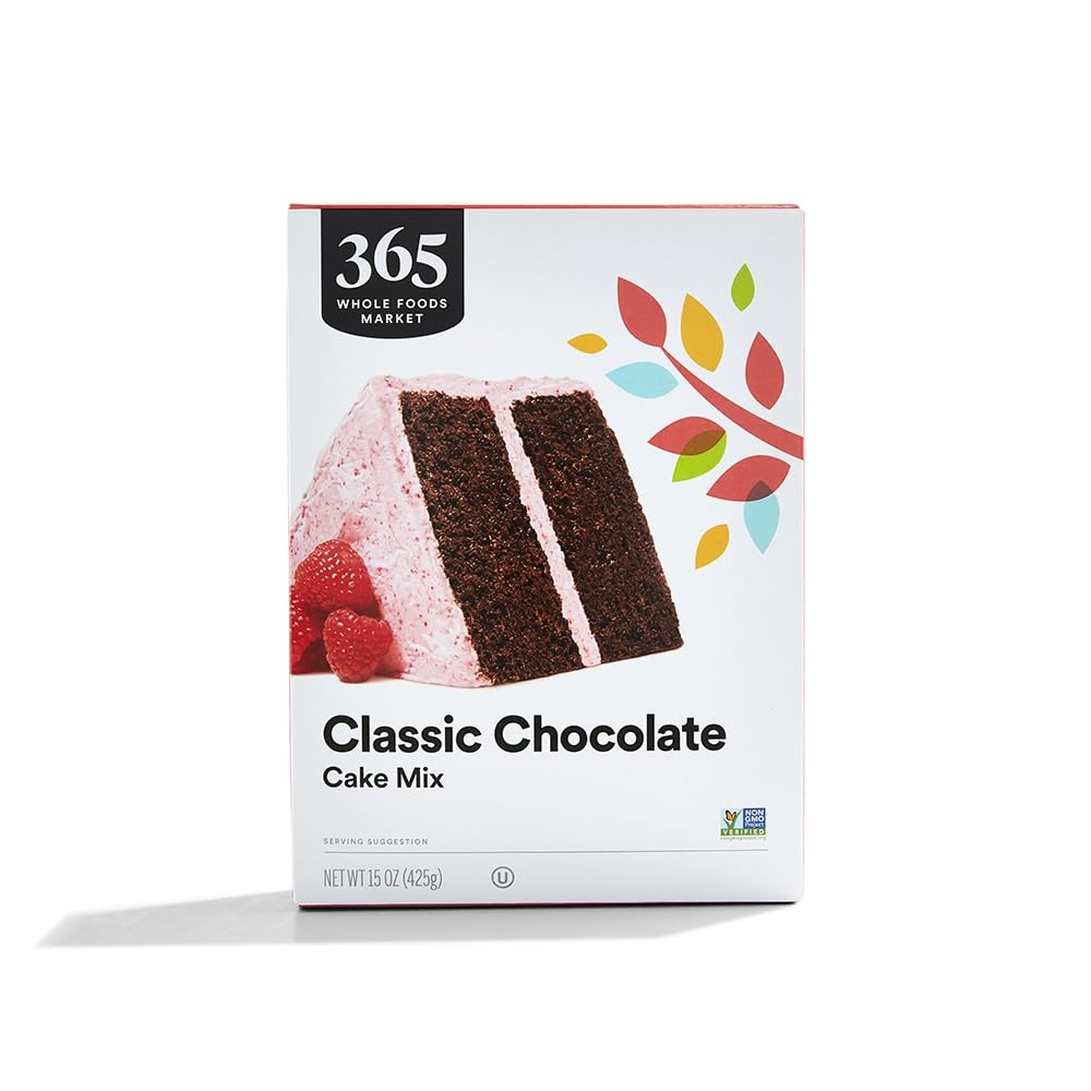 365 by Whole Foods Market Classic Chocolate Cake Mix, 15oz - Easy Homemade Dessert for Birthdays, Parties & Family Gatherings