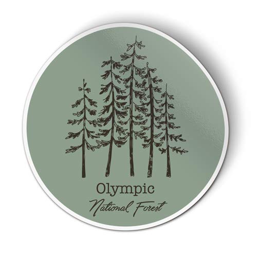 Squiddy Olympic National Forest Vinyl Sticker - Waterproof Decal for Car, Laptop, Notebook, Water Bottle (4