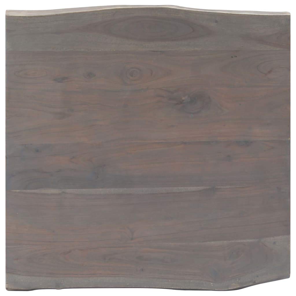 Square Coffee Table with Live Edges - 23.6