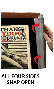 Premium Wood Snap Frames for 8.5x11 Posters - 3 Wide Matboard Display - Perfect for Home Decor, Office Art & Gallery Exhibitions