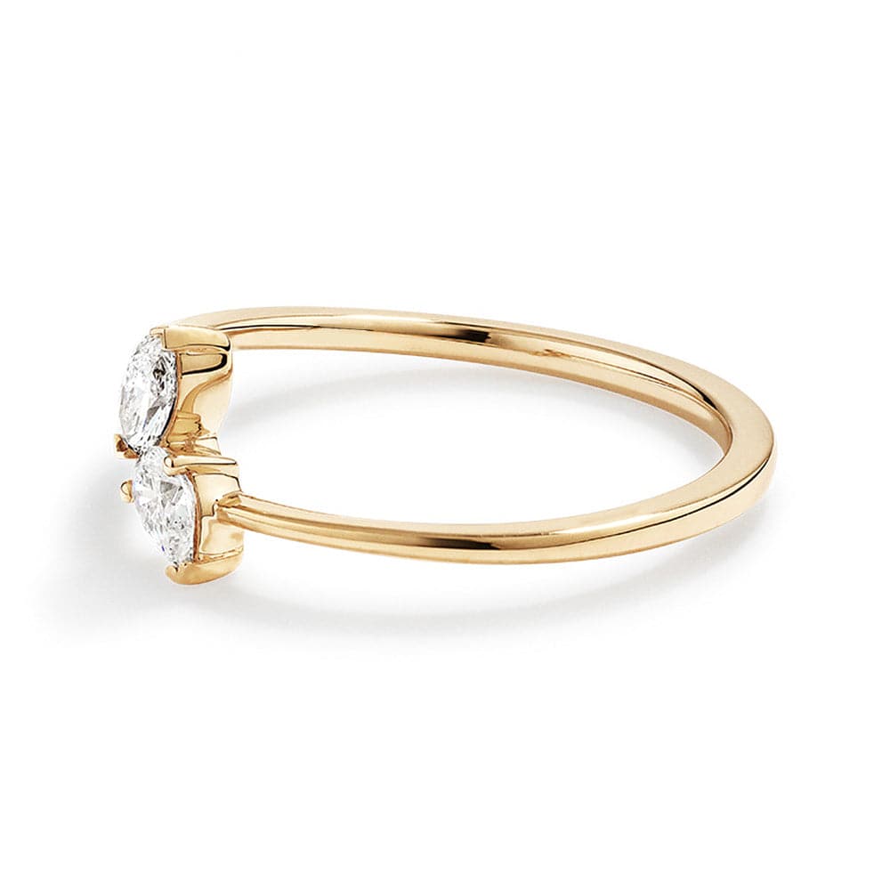 Lab Grown Diamond Toi et Moi Promise Ring - Marquise & Pear Cut - Perfect for Engagement, Anniversary & Romantic Gifts