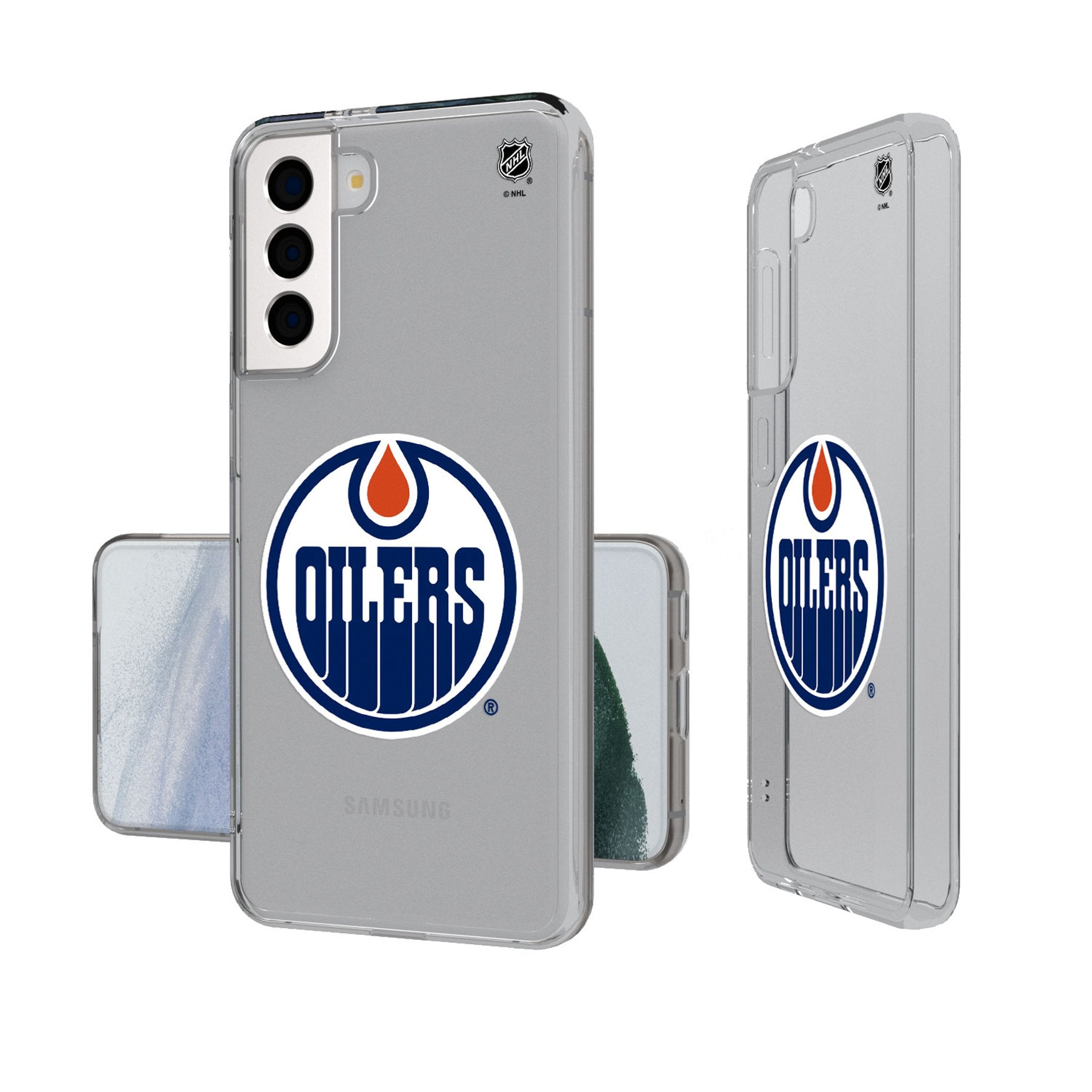 Edmonton Oilers Logo Clear Phone Case for iPhone & Samsung - Durable Protective Cover for Hockey Fans - Perfect for Games & Daily Use