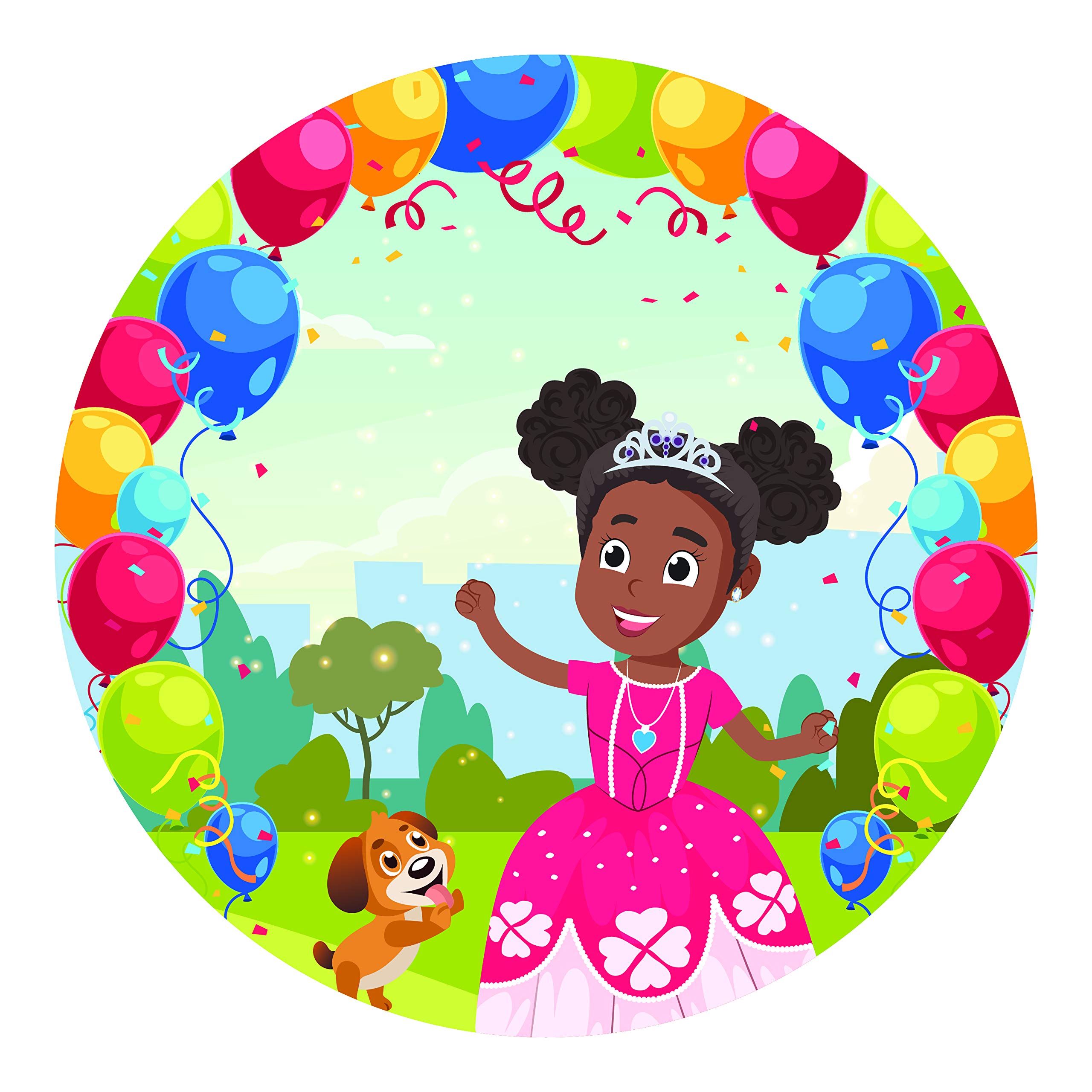 Princess Zara & Ziggy Birthday Party Supplies Set - 16-Piece Tableware Kit with Disposable Plates, Cups, Napkins, Tablecloth, Banner & Bonus Balloons - Perfect for Princess Themed Birthday Celebrations & Kids' Parties
