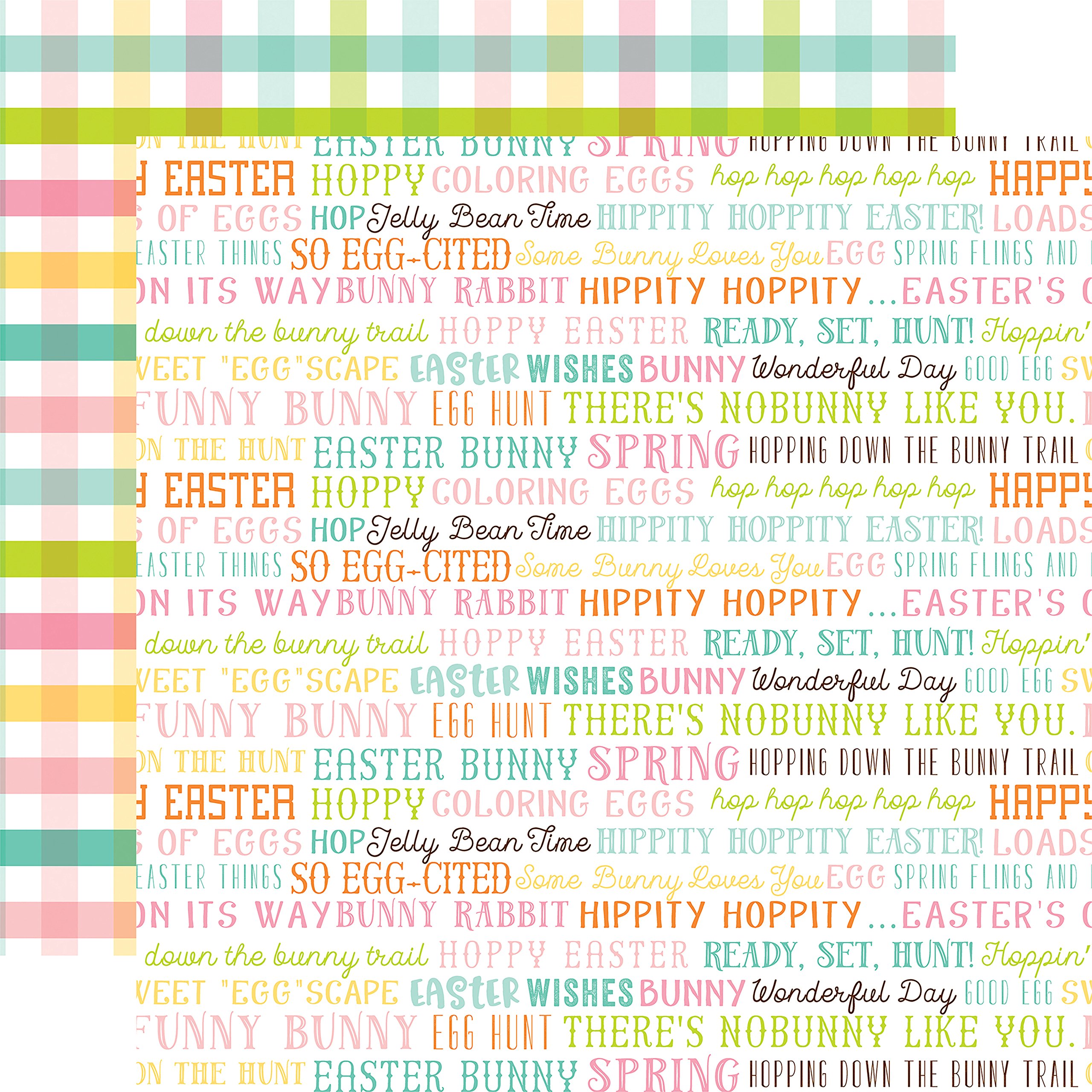 Echo Park Paper Co. Easter Words - Scrapbooking Paper, Card Making Supplies for DIY Easter Greeting Cards, Party Decorations & Spring Craft Projects