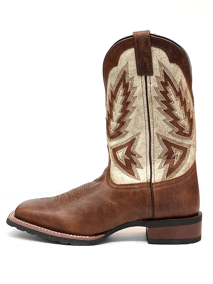 Laredo 7862 Men's Koufax 11 Square Toe Western Work Boots in Tan - Durable Cowboy Boots for Ranch Work, Rodeo & Outdoor Activities