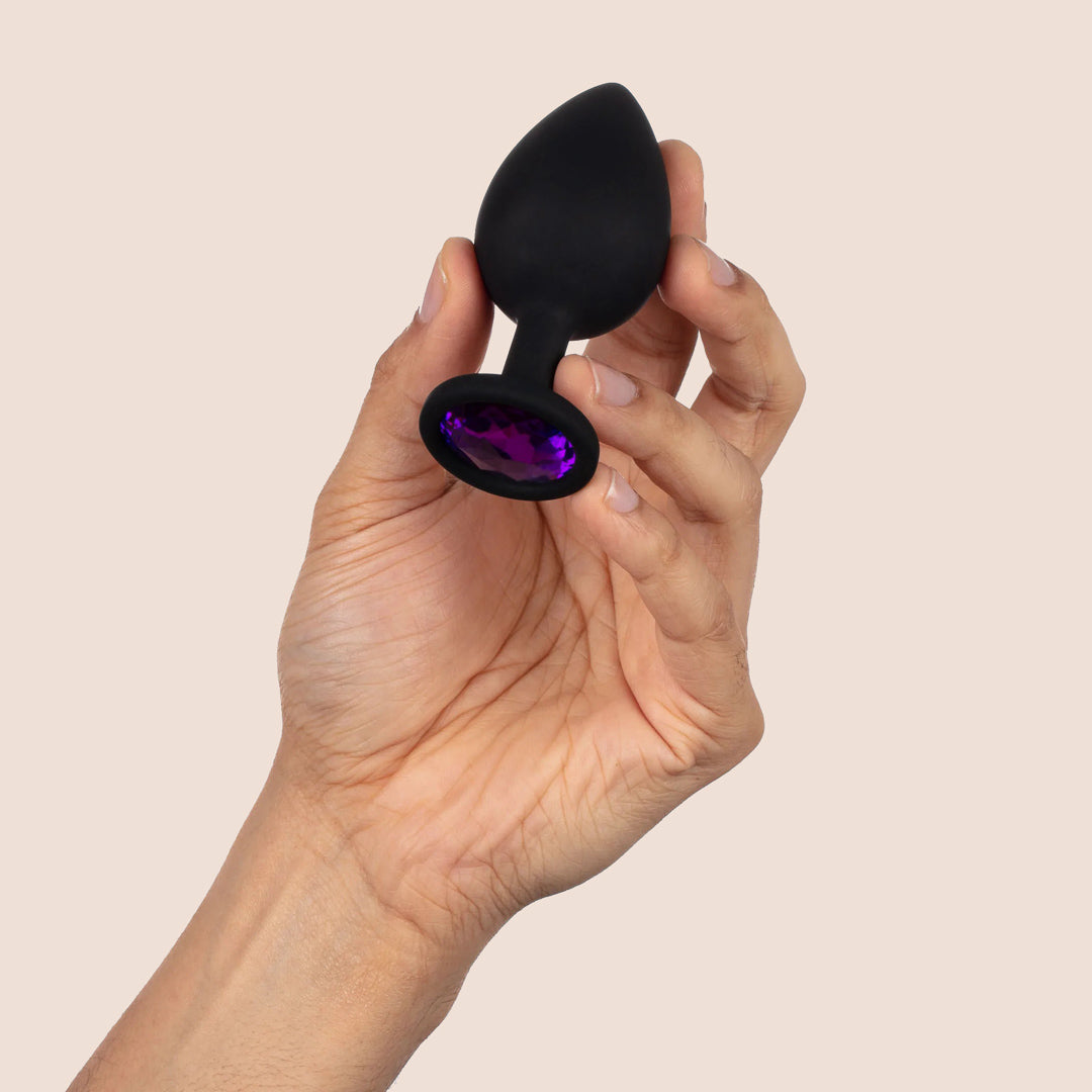 Booty Bling™ Large Jeweled Silicone Butt Plug - Sparkling Anal Pleasure for Women & Men, Perfect for Sensual Play & Intimate Moments