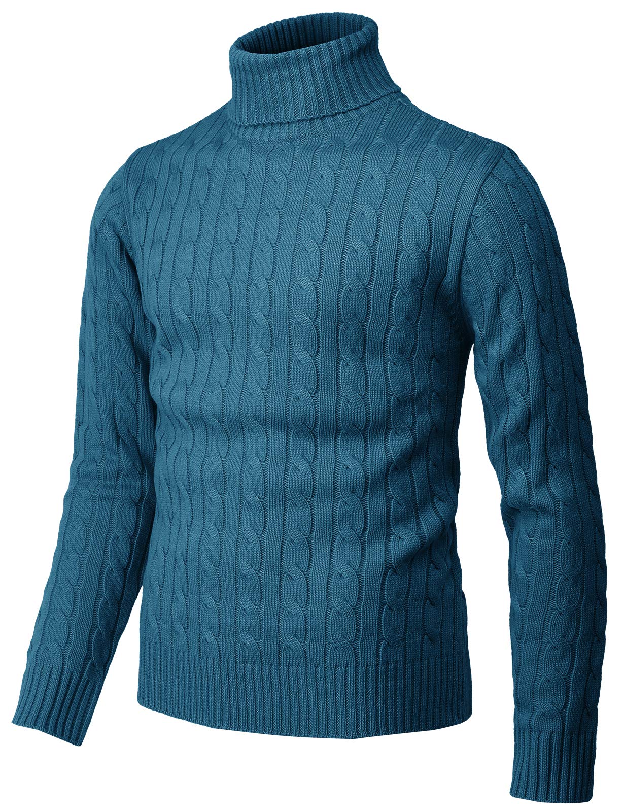 Men's Slim Fit Turtleneck Pullover Sweater - Warm Knitted Thermal Top for Winter | Casual & Office Wear | H2H Brand