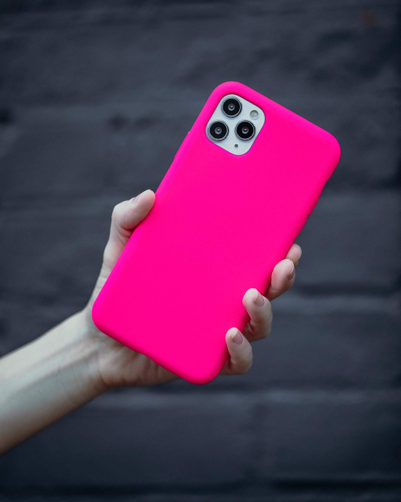 Neon Pink iPhone 11 Pro Max Case - Shockproof Flexible Protective Cover with Slim Fit - Perfect for Everyday Use, Gym & Outdoor Activities