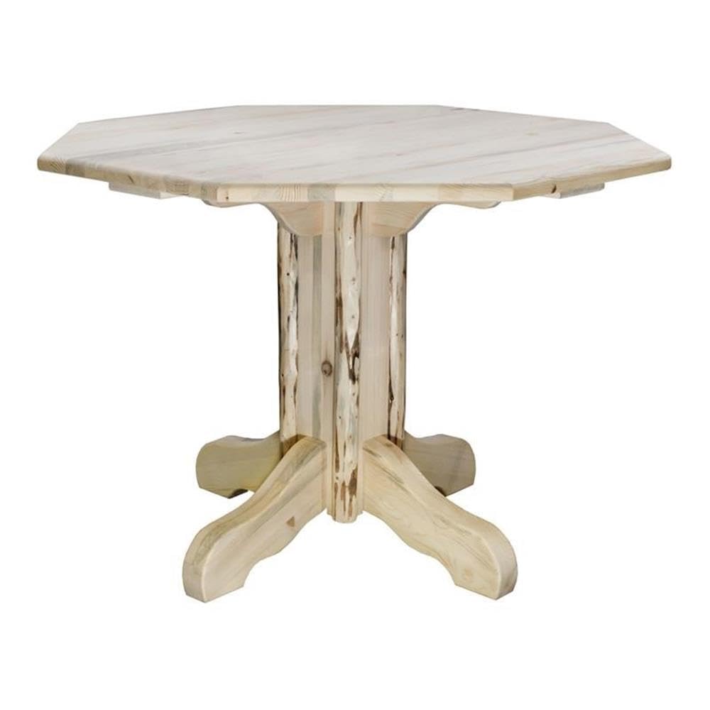 Montana Woodworks Solid Log Dining Table - Handcrafted Rustic Wood Furniture for Cabin, Lodge & Farmhouse Decor | Perfect for Dining Rooms, Kitchens & Outdoor Entertaining