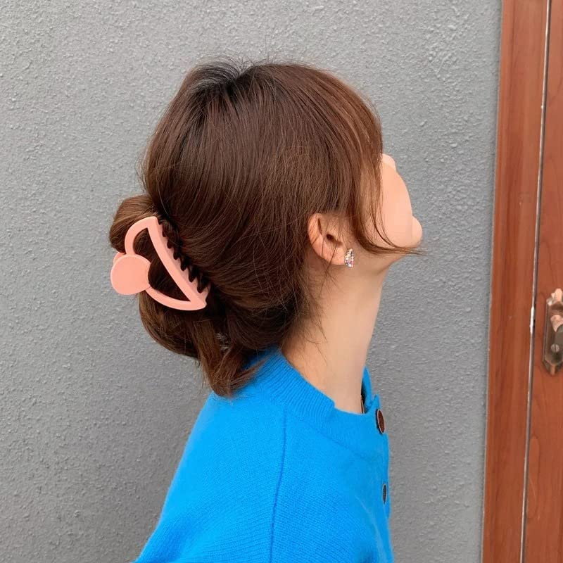 WUKAYA Non-Slip Matte Hair Claw Clips Set - 3.5 Inch Hair Clamps for Thick Hair, Women's Hair Styling Accessories (Pack of 6) - Perfect for Ponytails, Buns & Everyday Hairstyles