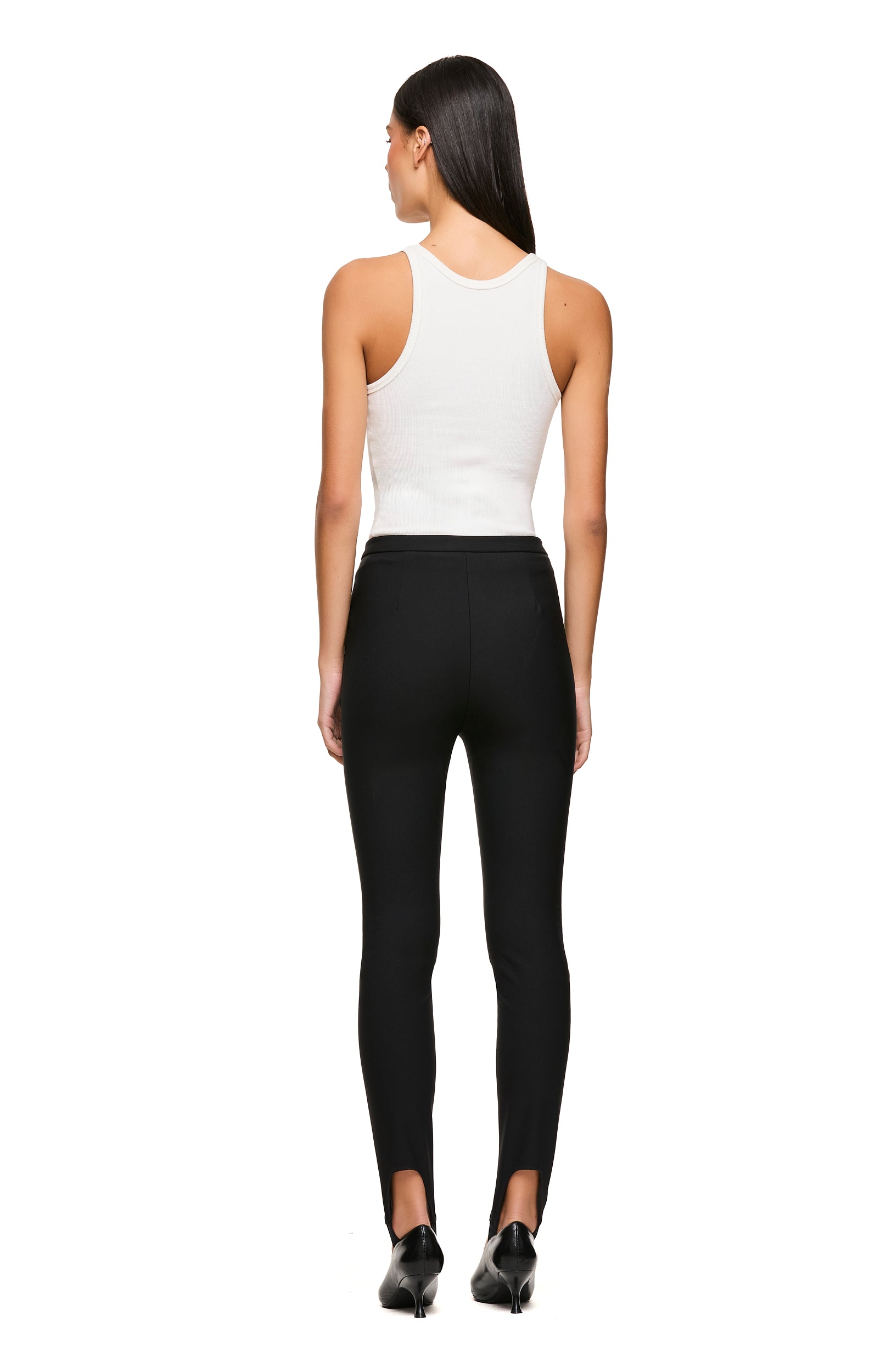 Alexis Black Stirrup Pants - Women's High Waisted Stretch Riding Pants for Equestrian, Yoga & Casual Wear