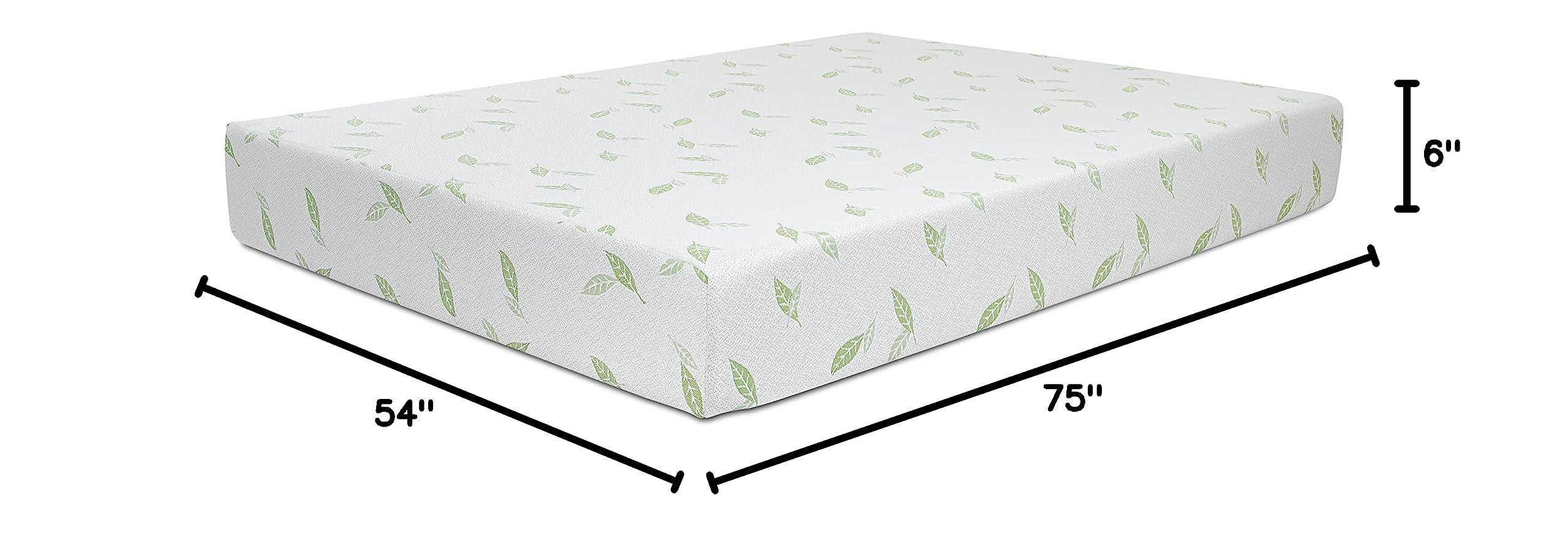 NapQueen 6 Inch Full Size Memory Foam Mattress - CertiPUR-US Certified Green Tea Infused Medium Firm Mattress in a Box with Breathable Soft Cover & Odor Neutralizer | Perfect for Guest Rooms, Dorms & Small Spaces