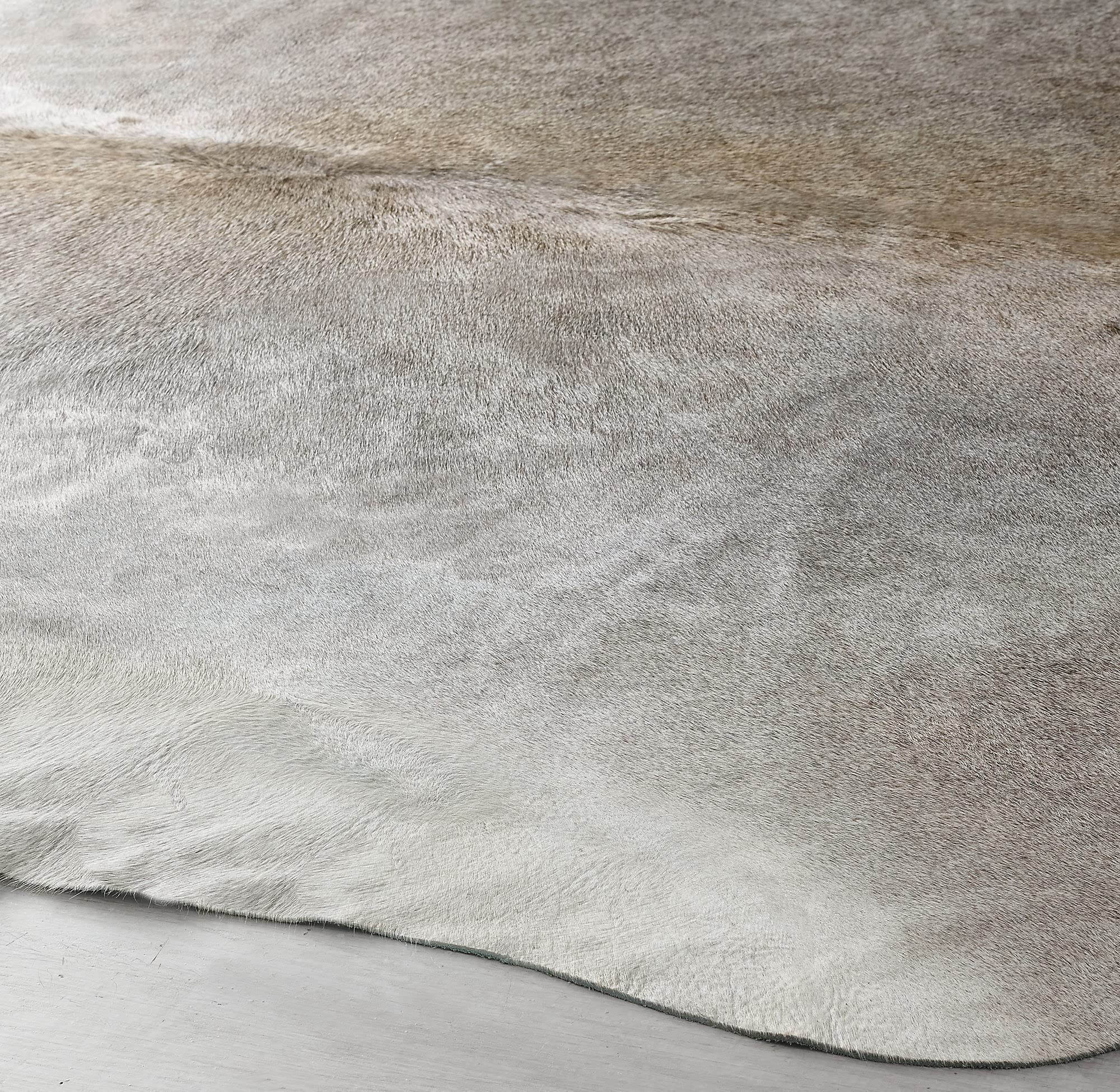 Premium Brazilian Cowhide Rug - Natural Gray 6'x7' Cow Skin Leather Floor Decor for Living Room, Bedroom & Office