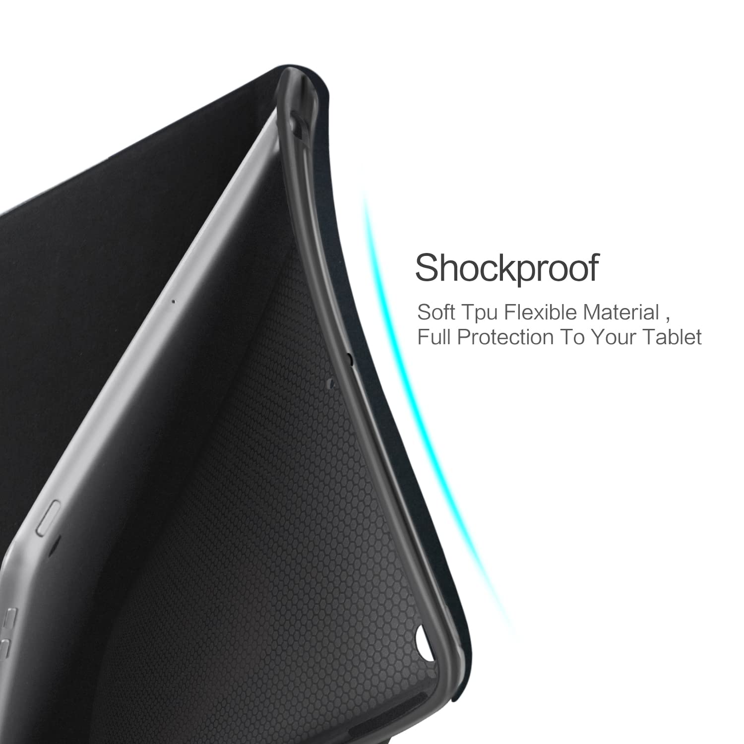 Vimorco Slim Shockproof PU Leather Case for iPad 5th/6th Generation 9.7 inch (2017/2018) & iPad Air 1/2 - Adjustable Stand Cover with Hummingbirds & Flowers Design - Perfect for Work, Travel, and Home Use