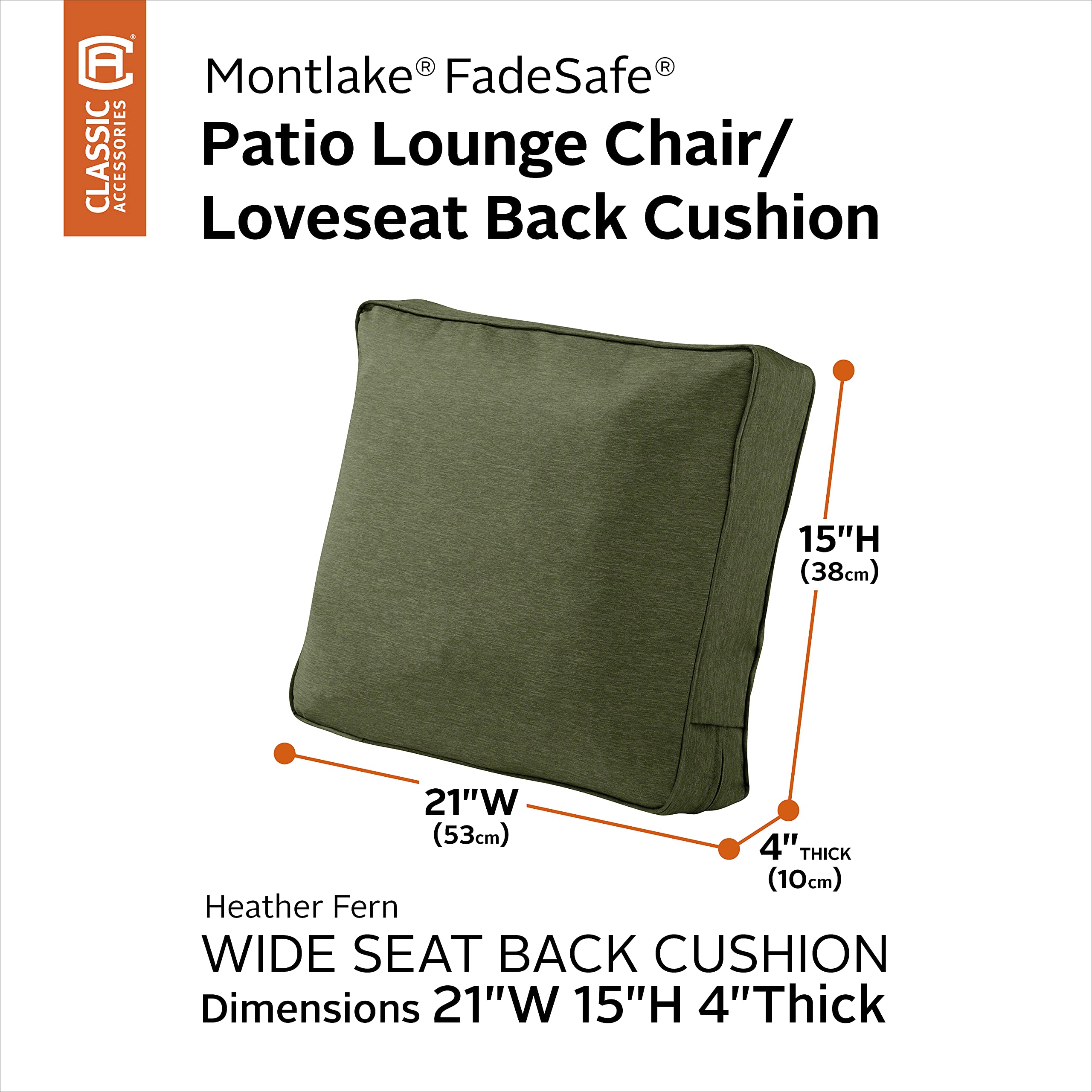 Montlake FadeSafe Patio Cushion 21x15