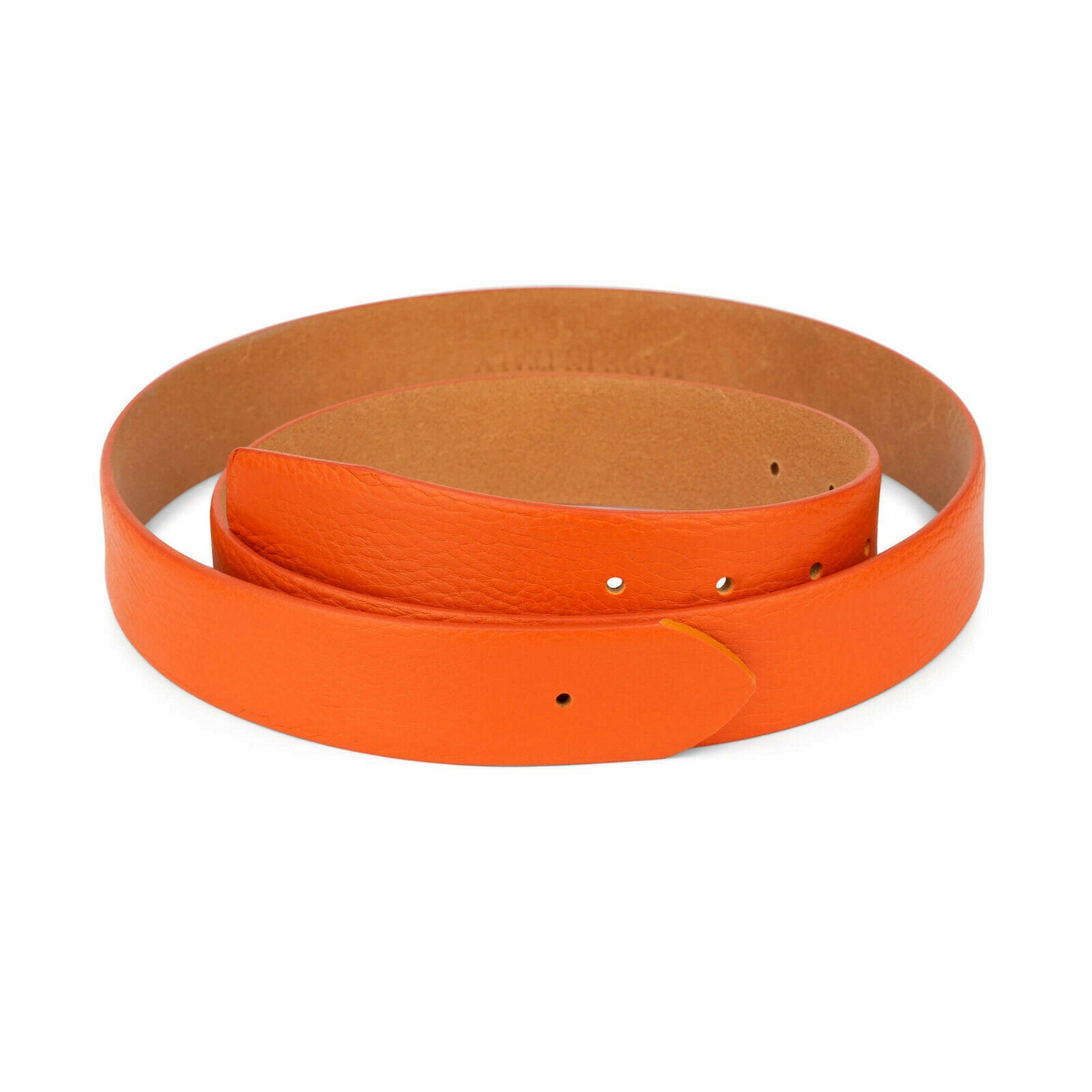 Authentic Calfskin Replacement Leather Straps for Ferragamo Belts - Orange Color for Women & Men | Perfect for Fashion Accessories, Office Wear & Formal Occasions