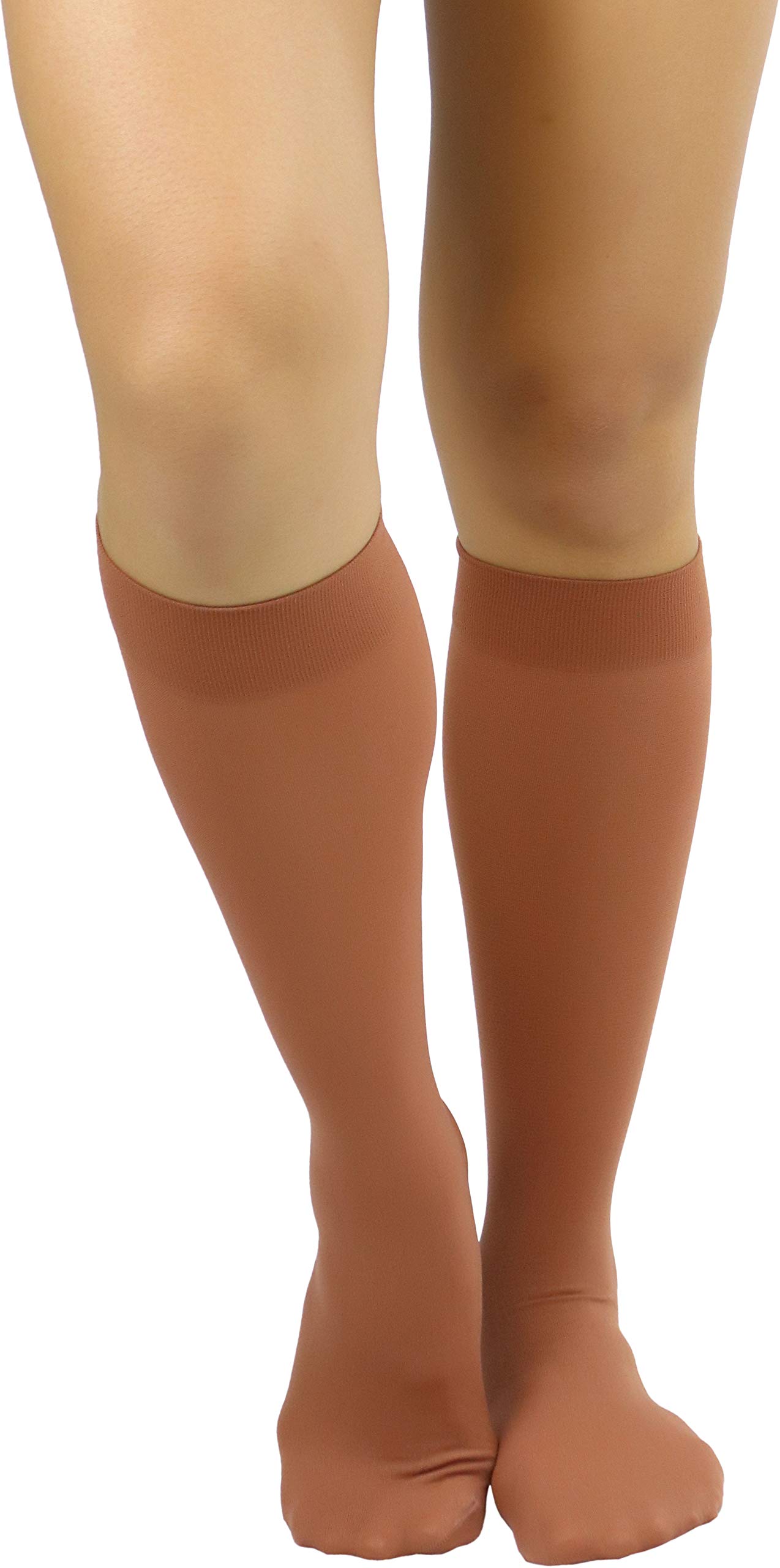 ToBeInStyle Women's Fashion Opaque Nylon Knee High Socks - Warm & Comfortable Winter Socks for Boots, Office Wear & Casual Outfits