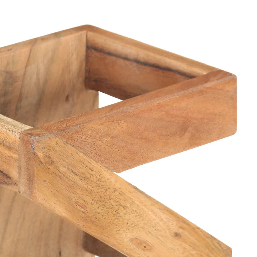 SKM 5-Bottle Acacia Wood Wine Rack - Premium Solid Wood Wine Storage for Kitchen, Dining Room, or Bar Display - Perfect for Home, Restaurant, and Wine Cellar Organization