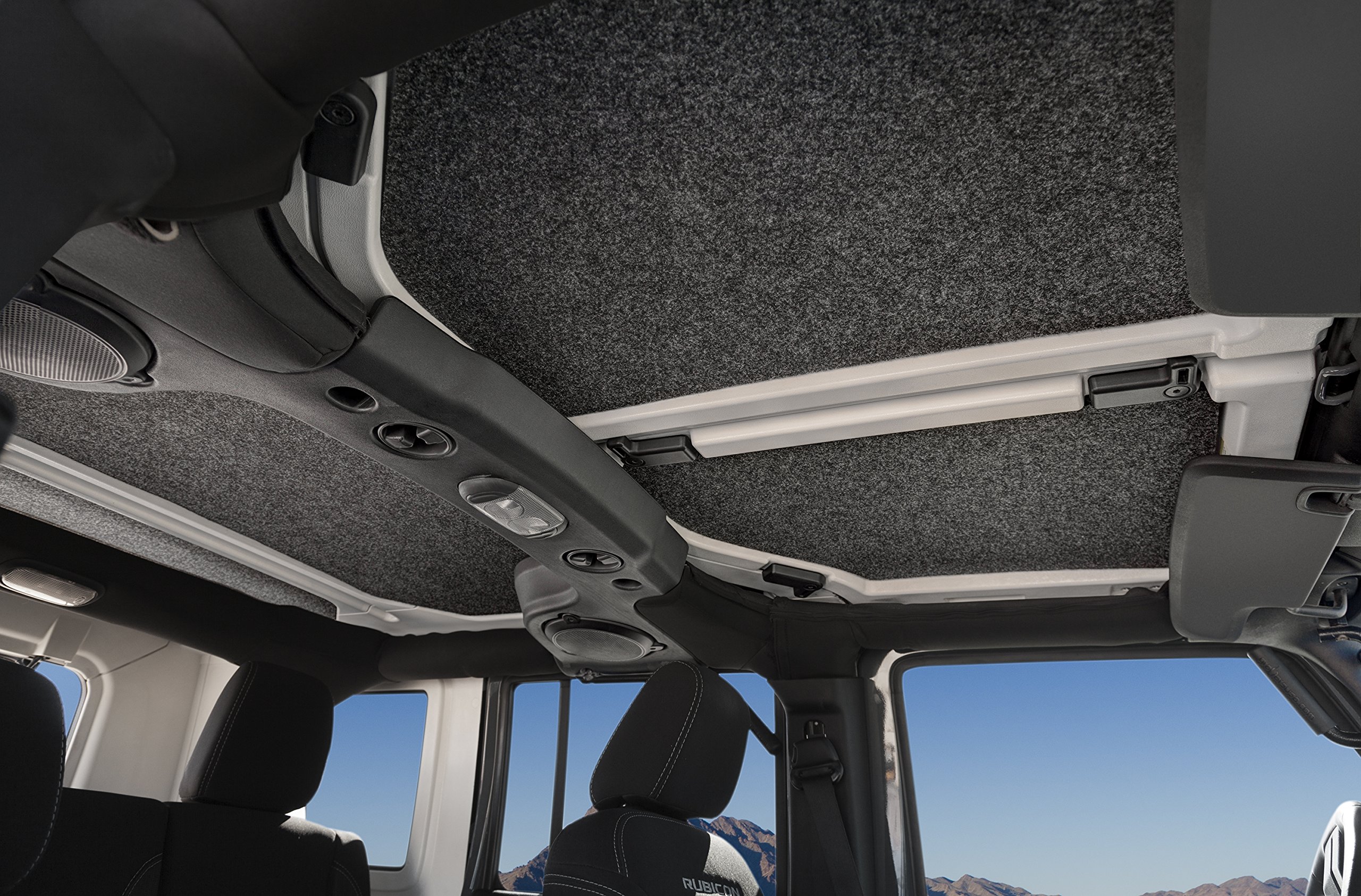 Bedrug Jeep Wrangler JK Headliner 2007-2010 | Custom Fit 4-Piece Grey Interior Liner for 4-Door Unlimited Models | Perfect for Off-Roading & Interior Protection