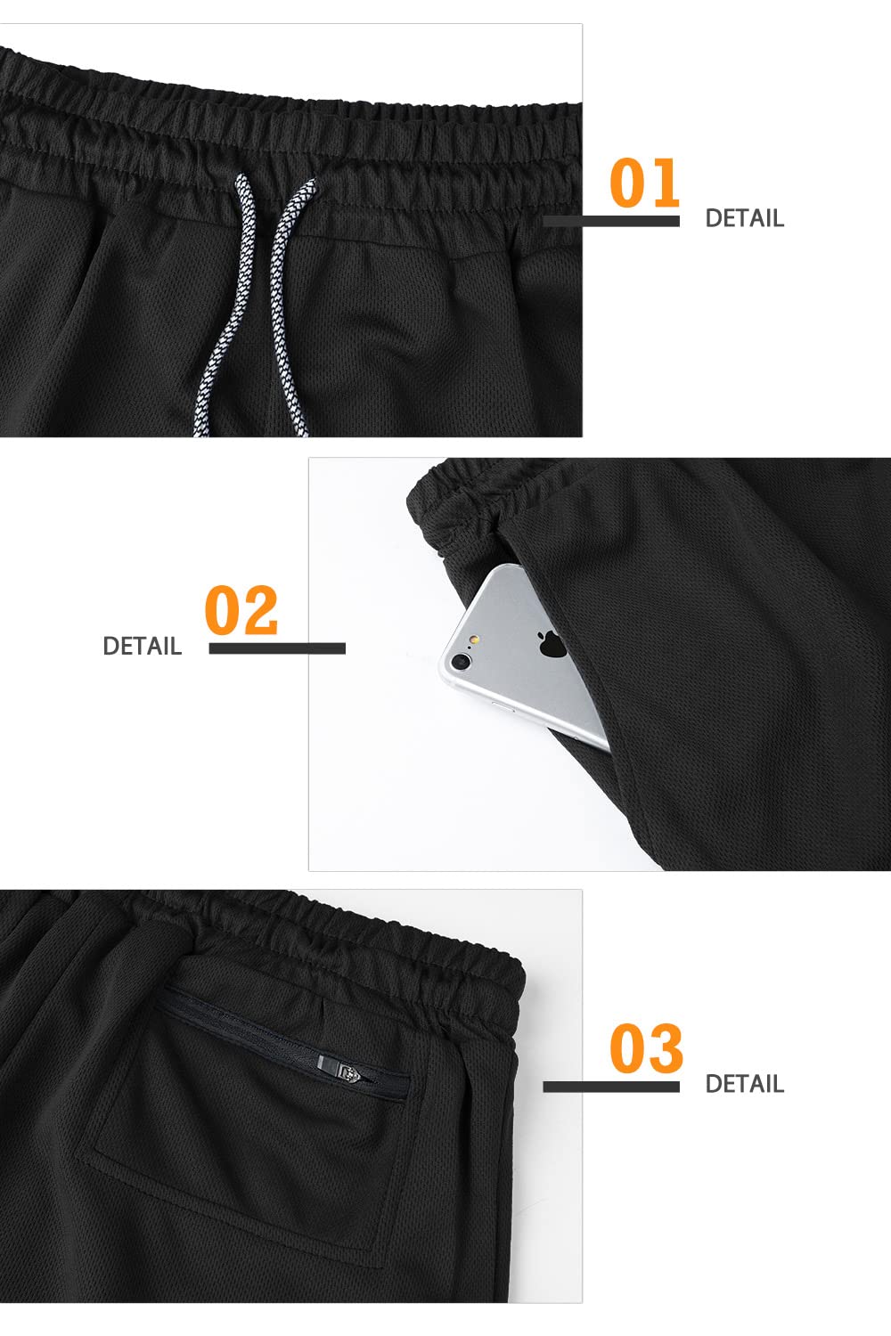 Surenow Men's 2-in-1 Running Shorts with Liner - 7