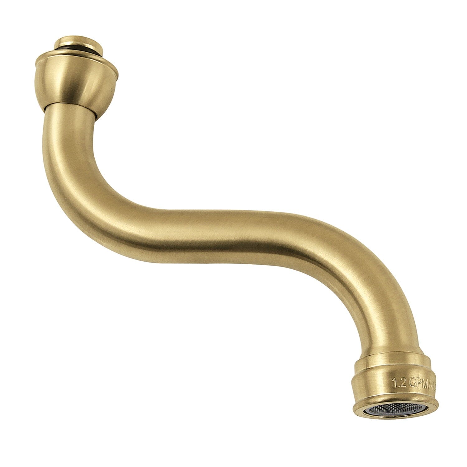 1.2 GPM High Flow Brass Faucet Spout - Durable Bathroom & Kitchen Sink Water Tap for Modern Home Decor