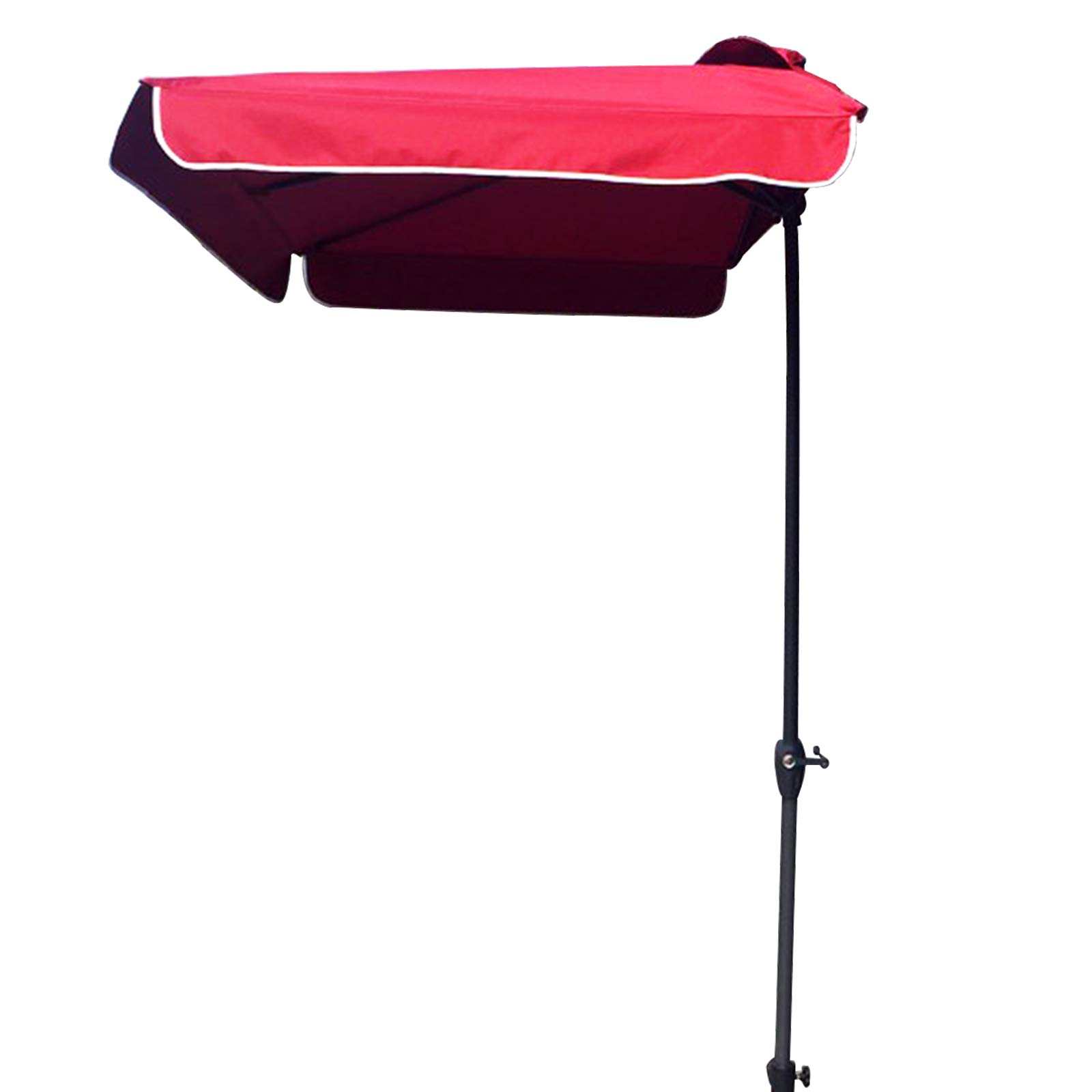 230cm x 130cm Rectangle Half Parasol with Crank Handle - Large Outdoor Sunshade Umbrella for Patio, Garden, Balcony, Poolside | UV Protection Canopy for Relaxation, Dining and Outdoor Events