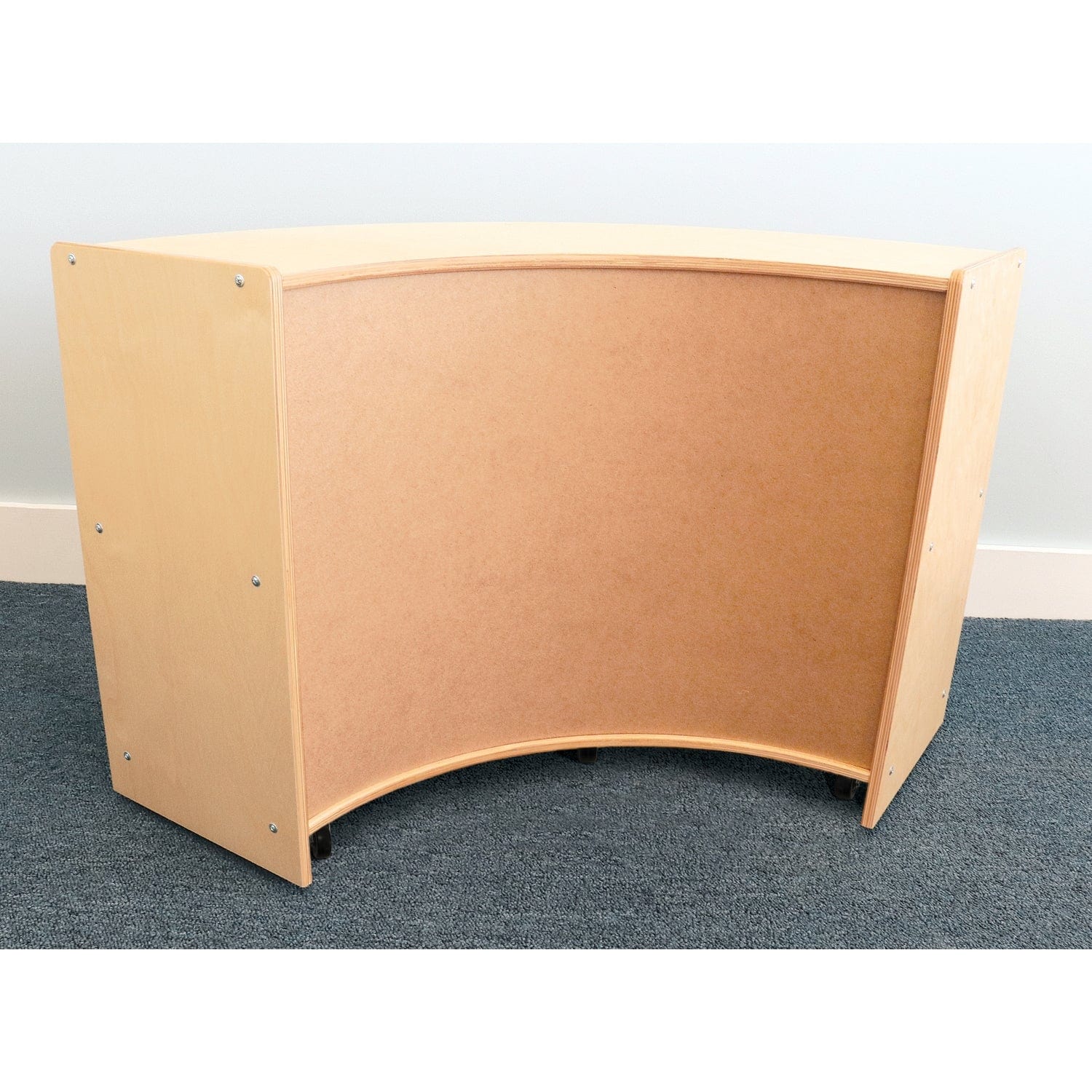 Space-Saving Mobile Storage Cabinet with Curved Design - Perfect for Home, Office, and Dorm Organization