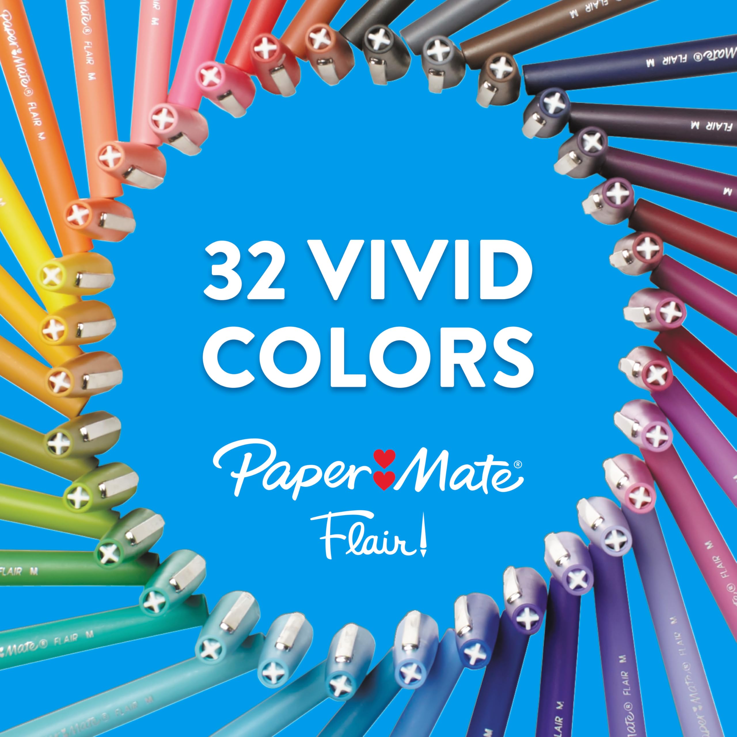 Paper Mate Flair Point-Guard Porous Point Pens - 12 Pack of Green Marker Pens (8440152) for Office, School, Note Taking & Creative Projects