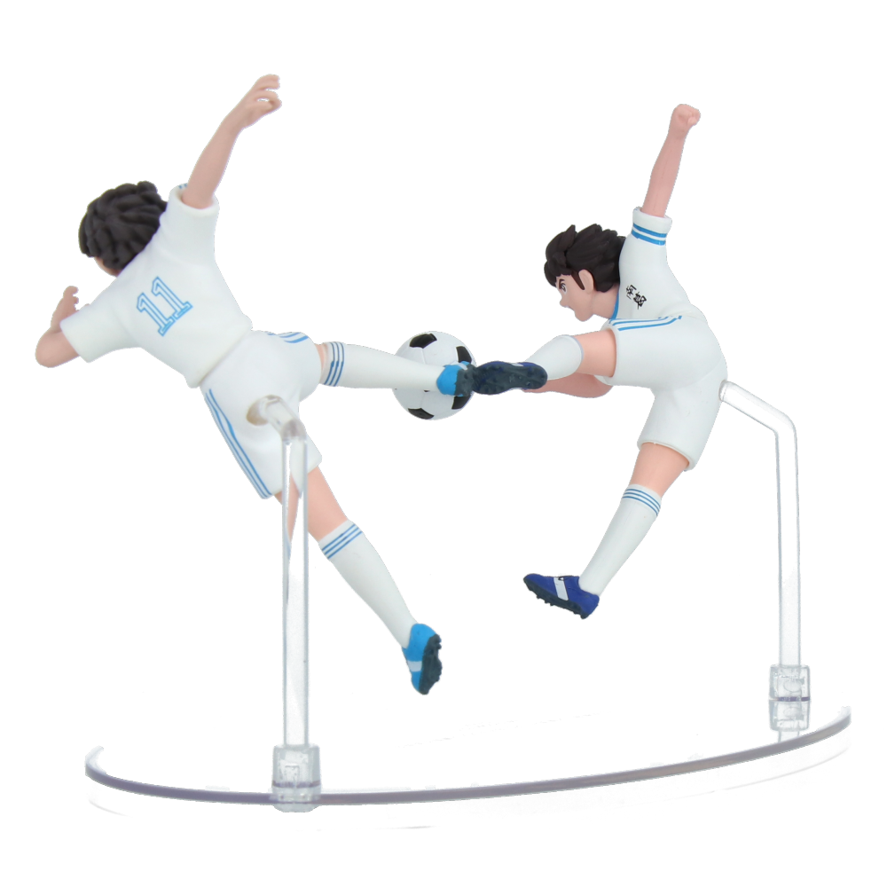 Captain Tsubasa Anime Figure Set - Ohzora Tsubasa & Misaki Taro Twin Shoot UDF Series 2 Collectible (Olivier Atton & Ben Becker) - Perfect for Anime Fans, Display Shelves, and Soccer Themed Decor