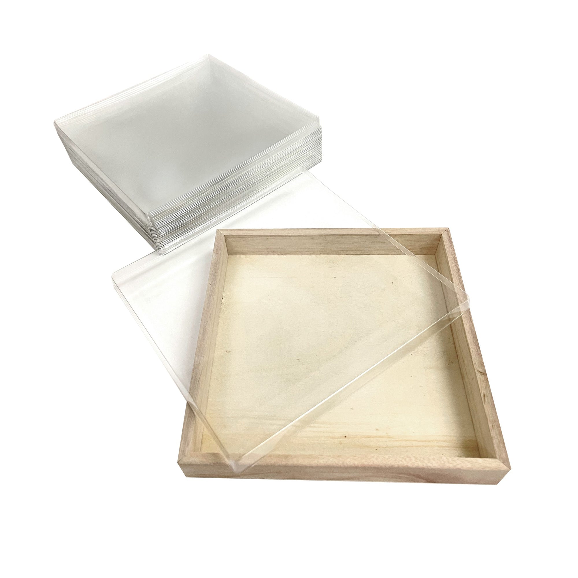 Tree Choice 5.9 x 5.9 Inch Square Clear Plastic Lids with View Window - 25 Count (Lids Only) - Perfect for Food Storage, Meal Prep & Takeout Containers