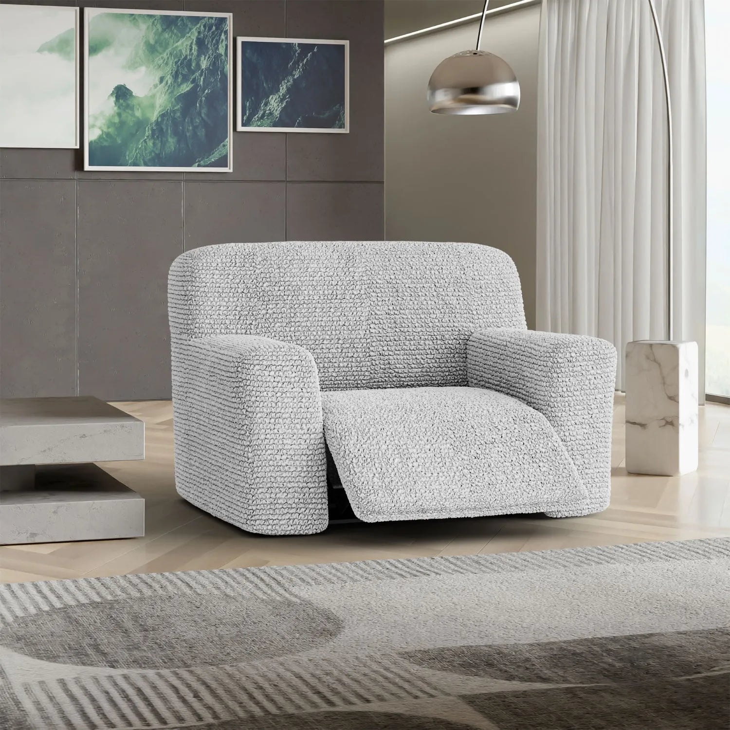 Large Reclining Armchair Slipcover - Microfiber Collection | Durable & Stylish Furniture Protector for Living Room, Home Theater & Office