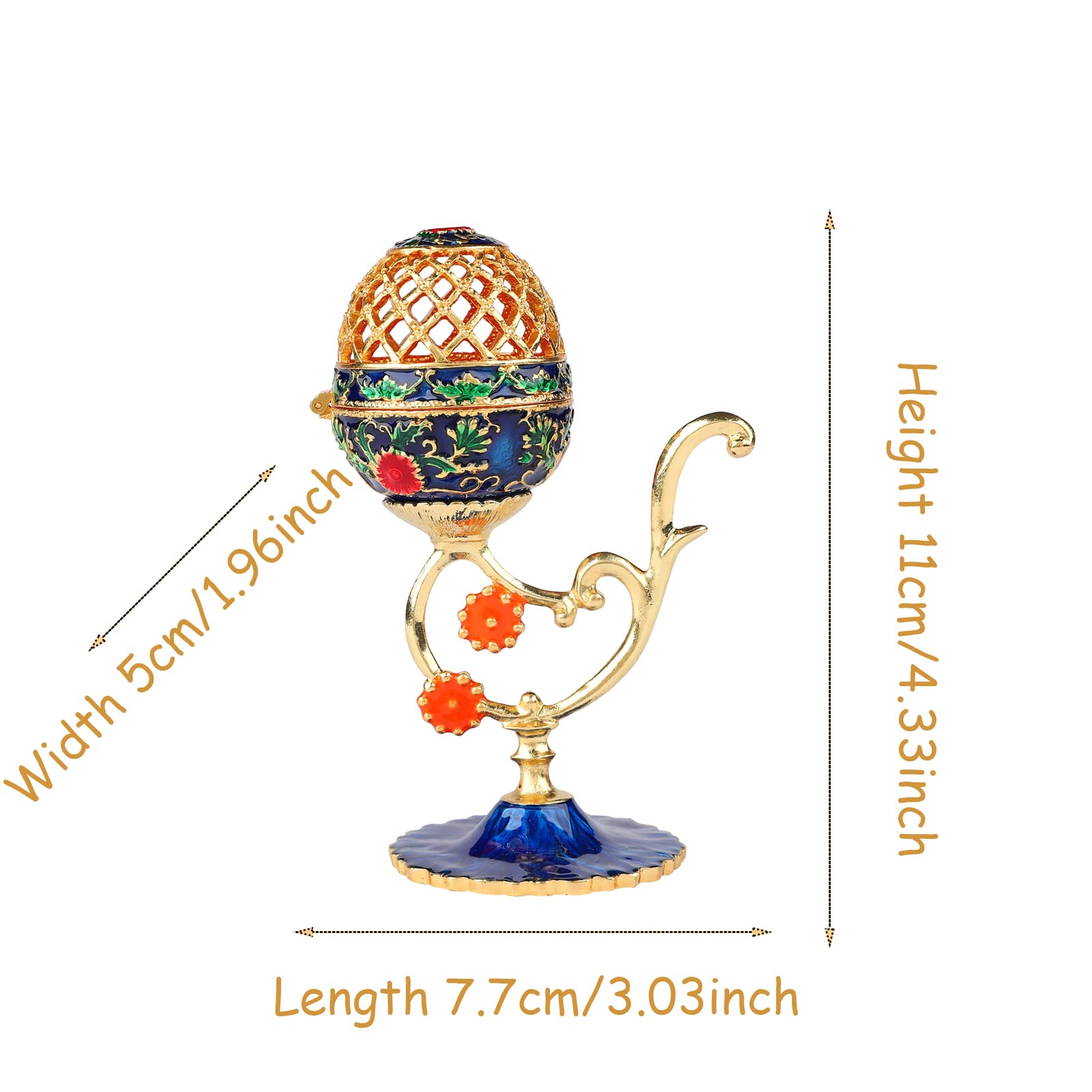 Easter Egg Trinket Box - Tree Hollow Design with Hinged Enamel Lid, Unique Jewelry Storage & Home Decor Gift | Perfect for Easter Decorations, Jewelry Organization, and Holiday Craft Displays