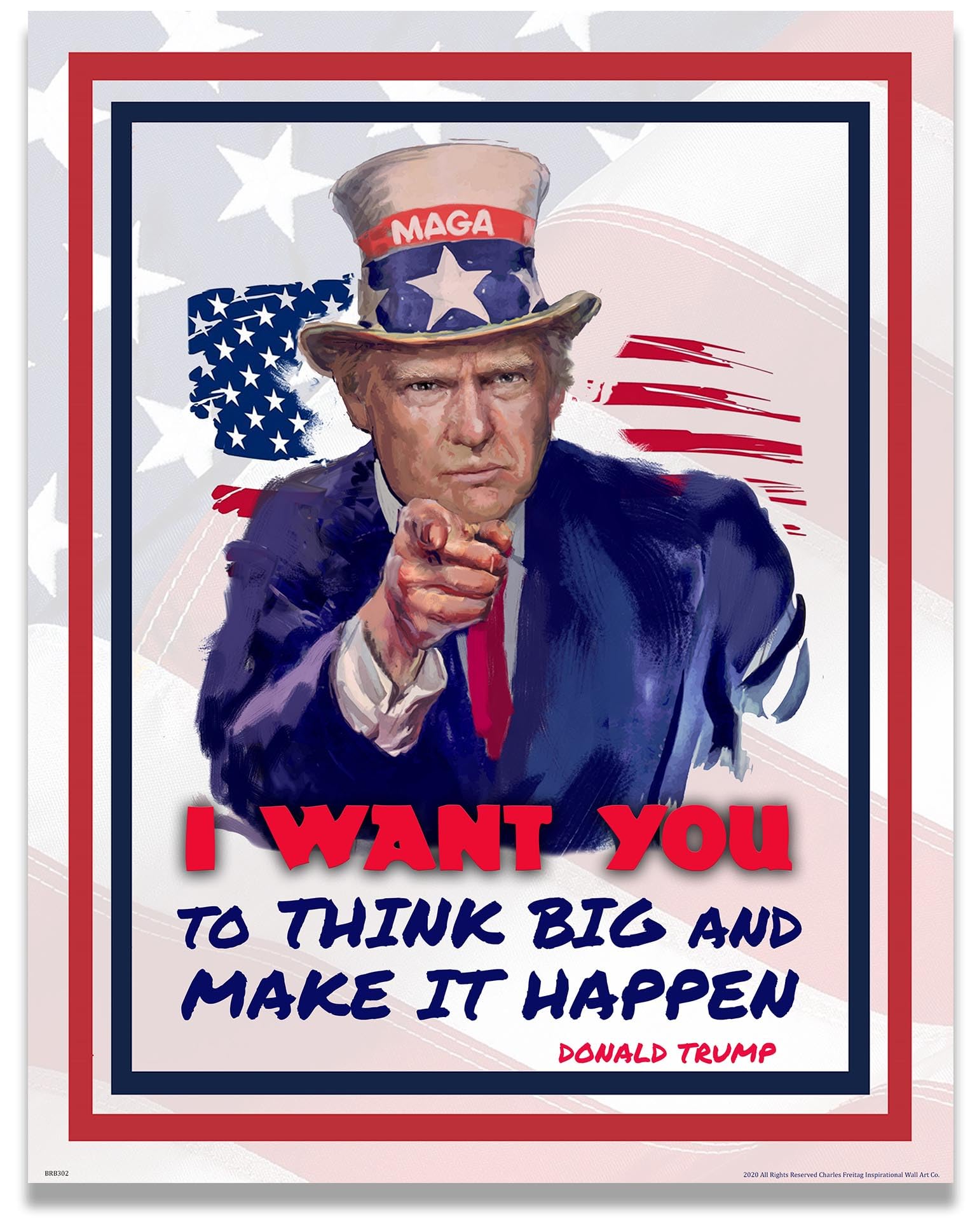 Donald Trump Motivational Poster Art Print - 11x14 Inches Inspirational Wall Art for Office, Kids Room & Home Decor - Perfect for Motivational Gifts & Political Enthusiasts