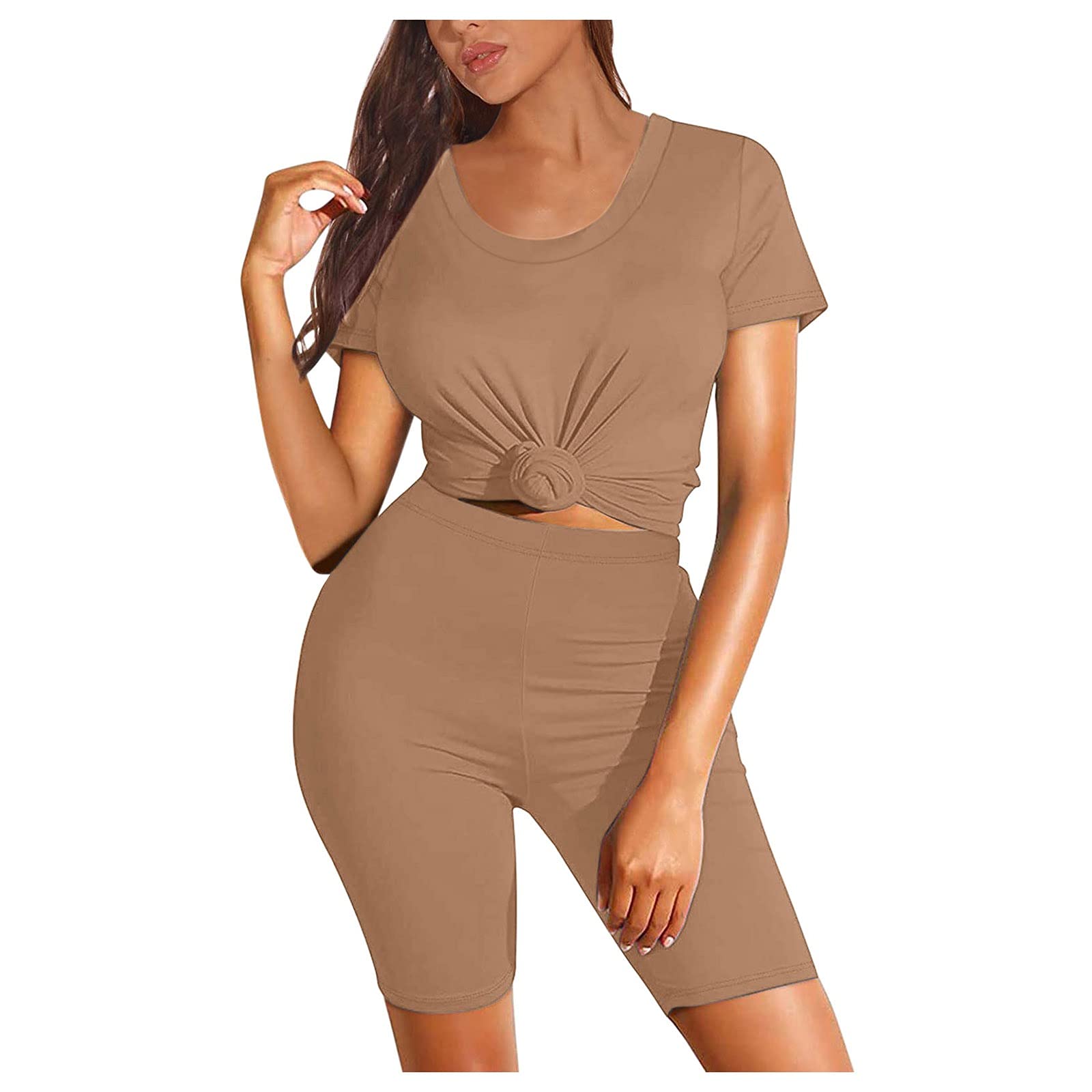 LCMTWX Women's Gym Clothes Set - 2 Piece Long Sleeve Workout Outfit | Trendy New York Style Activewear for Women | Perfect for Yoga, Running & Gym Training